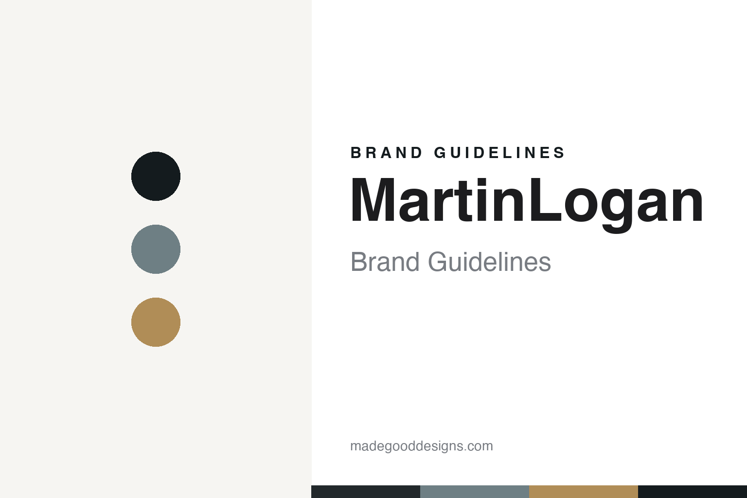 MartinLogan brand guidelines — abstract colour discs and material texture (original homage; not a MartinLogan product or logo)