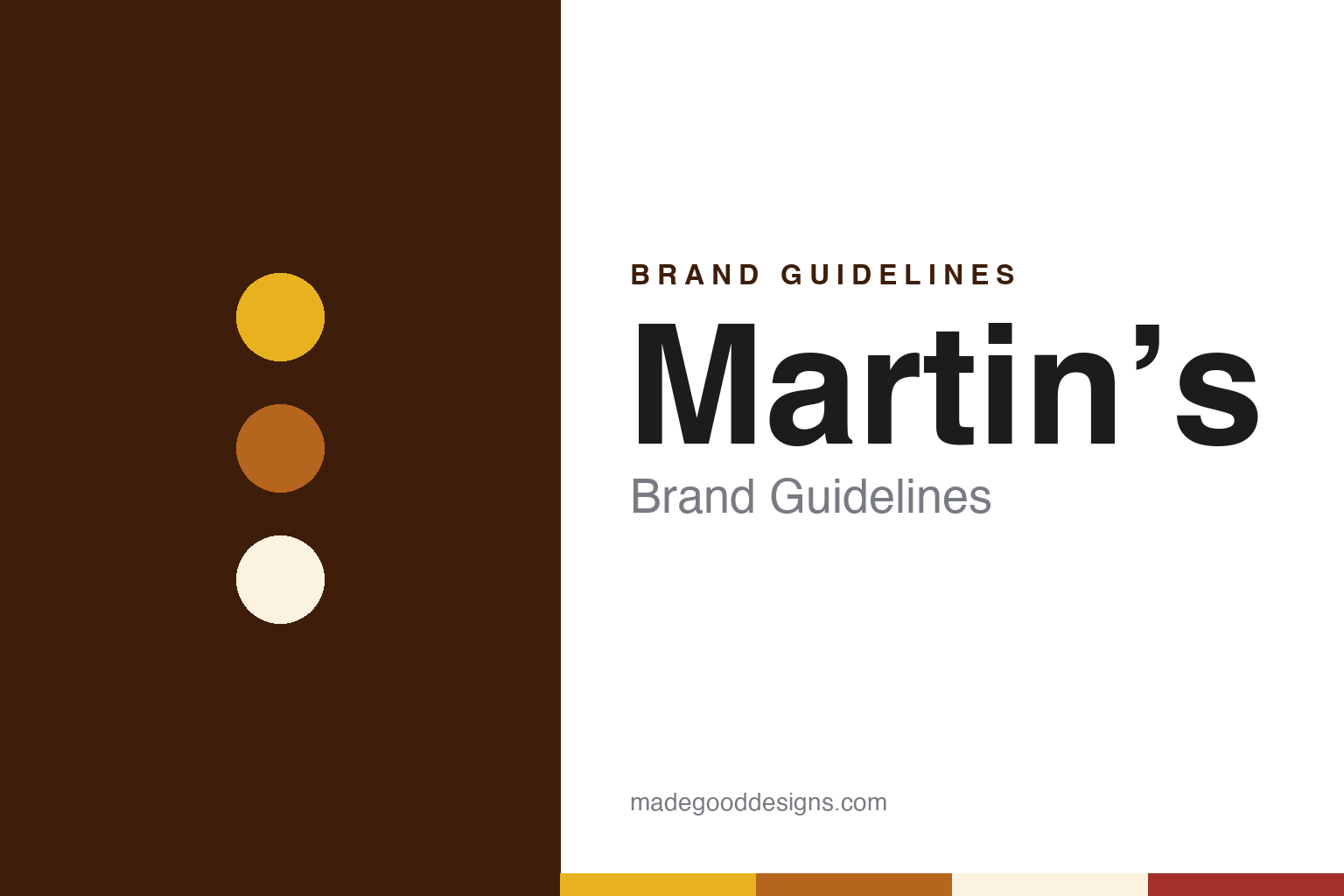 Martin’s brand guidelines — abstract colour discs and material texture (original homage; not a Martin’s product or logo)