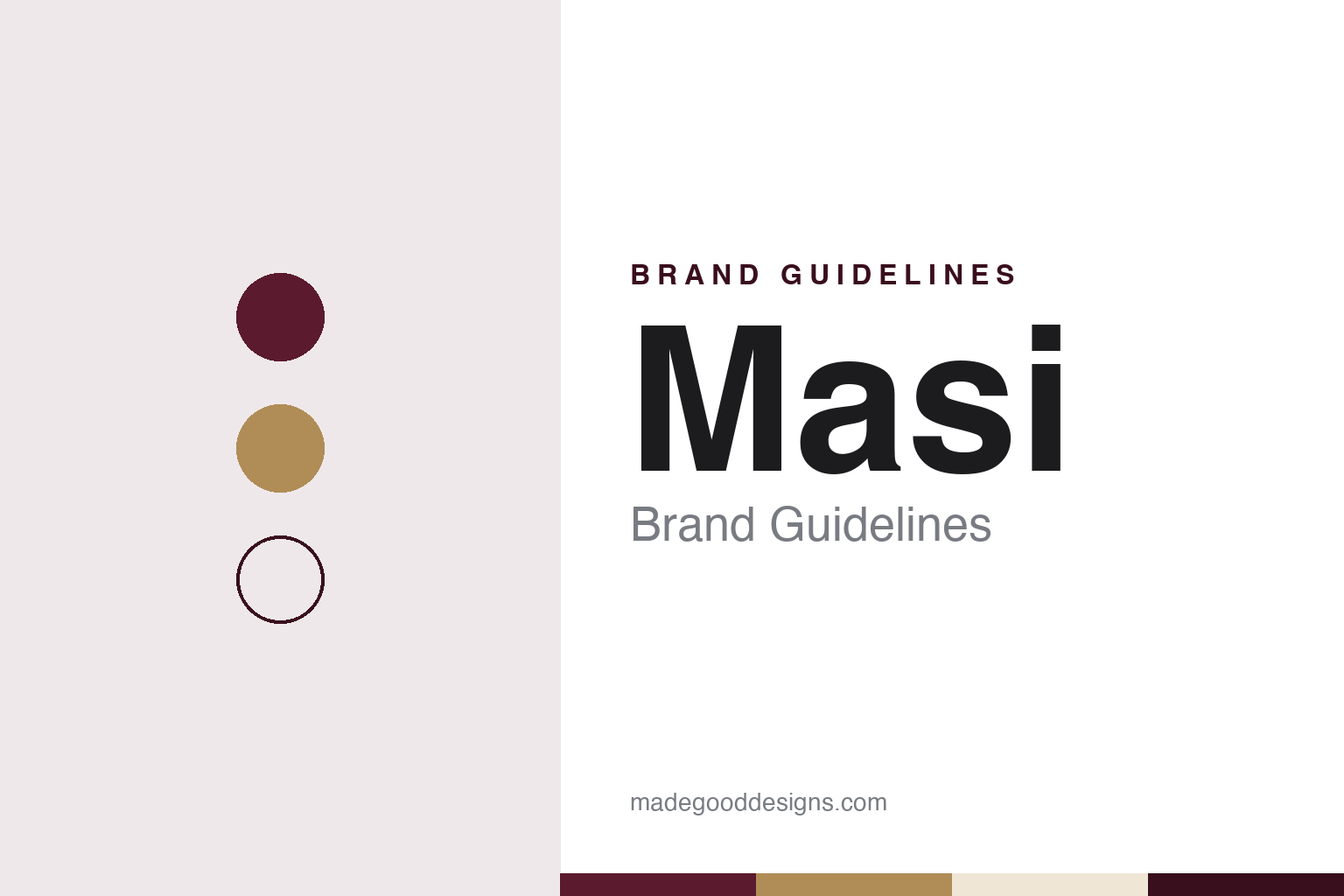 Masi brand guidelines — abstract colour discs and material texture (original homage; not a Masi product or logo)