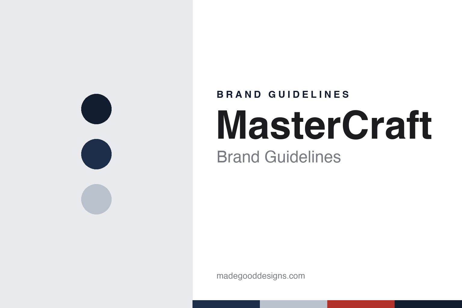 MasterCraft brand guidelines — abstract colour discs and material texture (original homage; not a MasterCraft product or logo)