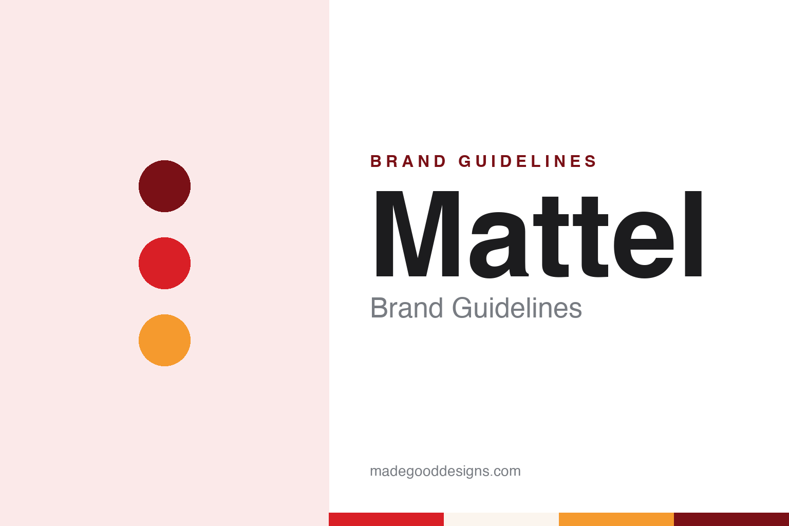 Mattel Brand Guidelines: A 1945 Los Angeles Garage and the Red Sun Logo