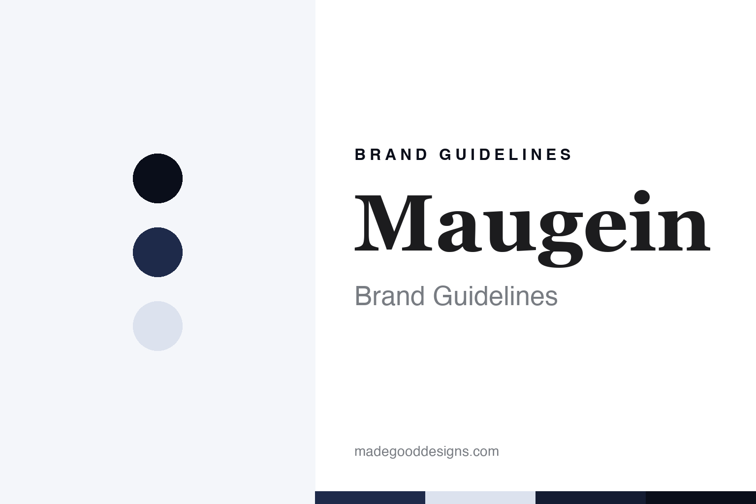 Maugein brand guidelines — abstract colour discs and material texture (original homage; not a Maugein product or logo)
