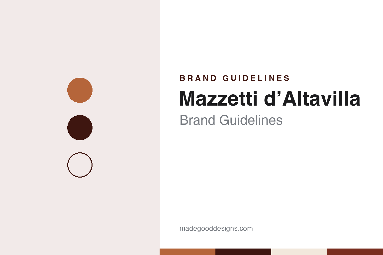 Mazzetti d’Altavilla Brand Guidelines: The Monferrato Grappa Family Distilling Since 1846