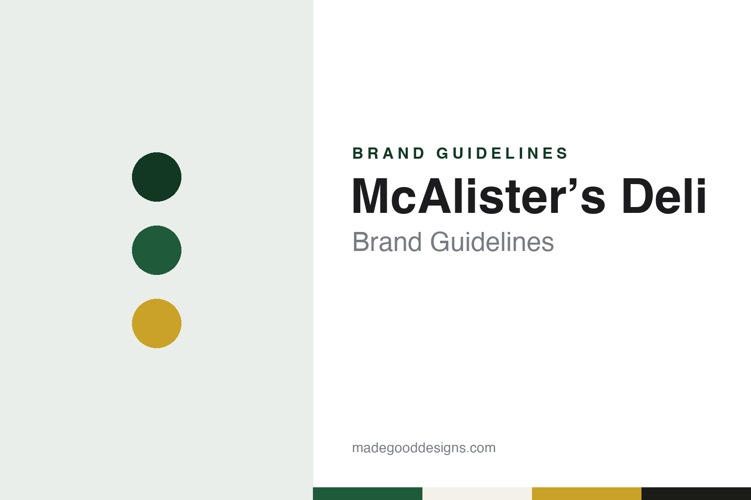 McAlister’s Deli Brand Guidelines: Oxford, a Movie-Set Diner & Green Letters