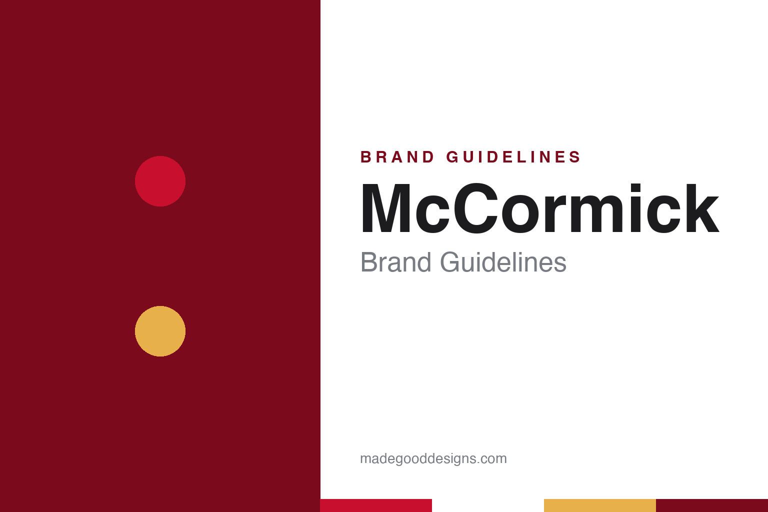 McCormick brand guidelines — abstract colour discs and material texture (original homage; not a McCormick product or logo)