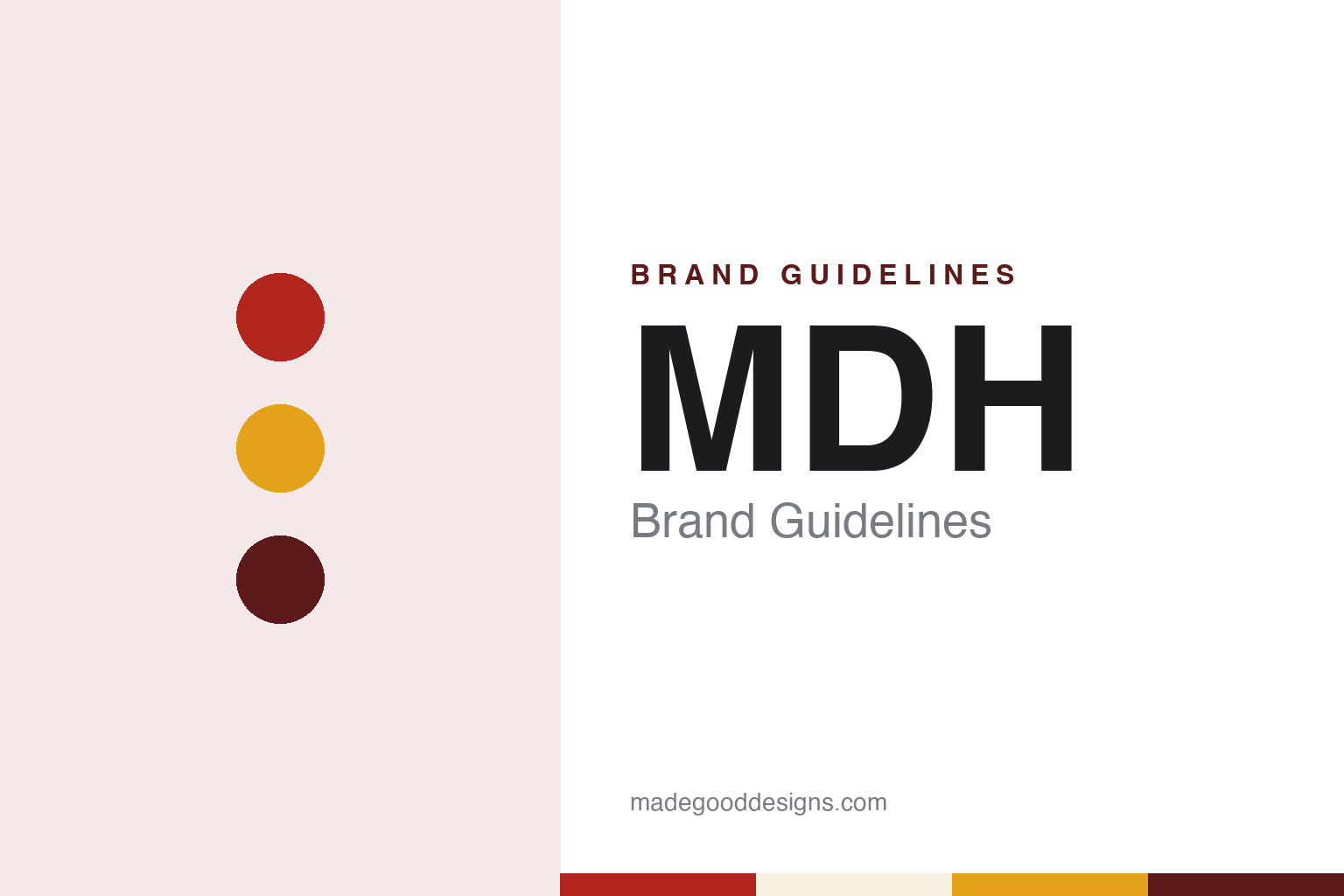 MDH brand guidelines — abstract colour discs and material texture (original homage; not a MDH product or logo)