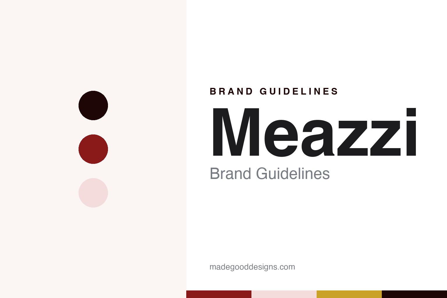 Meazzi brand guidelines — abstract colour discs and material texture (original homage; not a Meazzi product or logo)