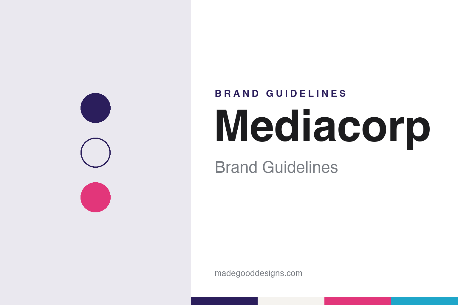 Mediacorp brand guidelines — abstract colour discs and material texture (original homage; not a Mediacorp product or logo)