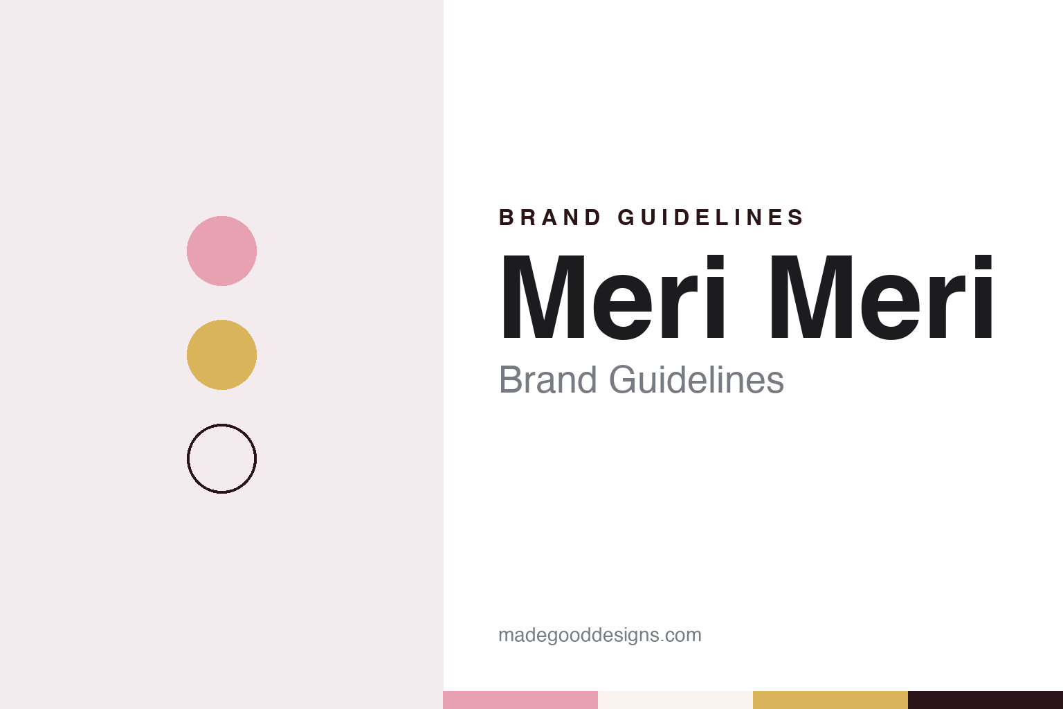 Meri Meri brand guidelines — abstract colour discs and material texture (original homage; not a Meri Meri product or logo)