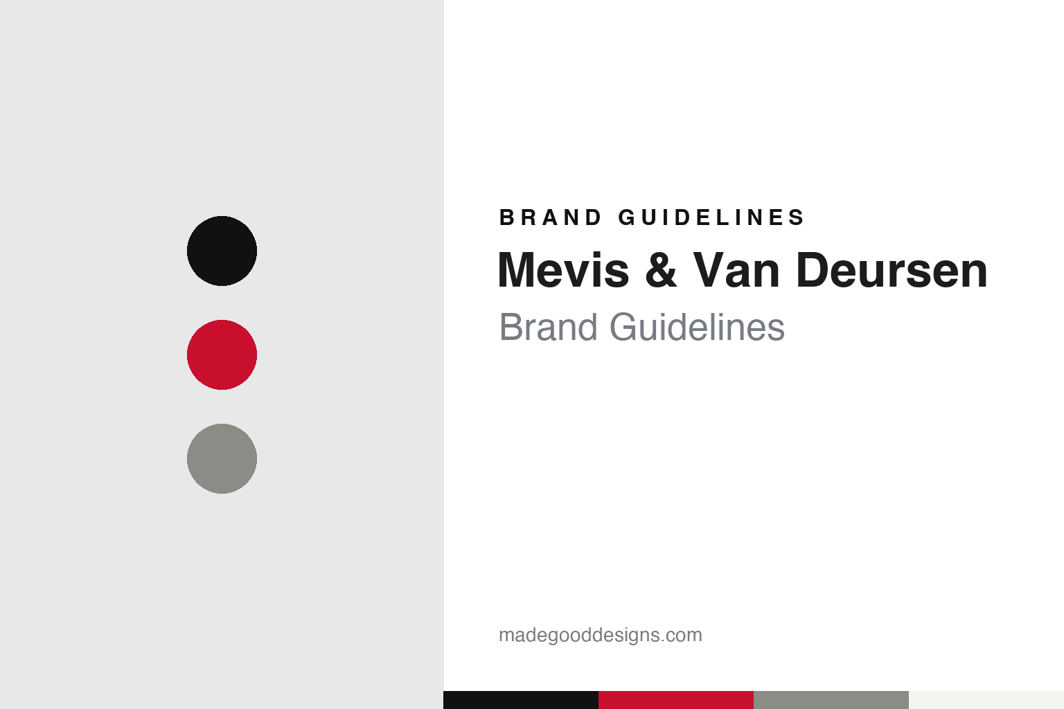Mevis & Van Deursen brand guidelines cover