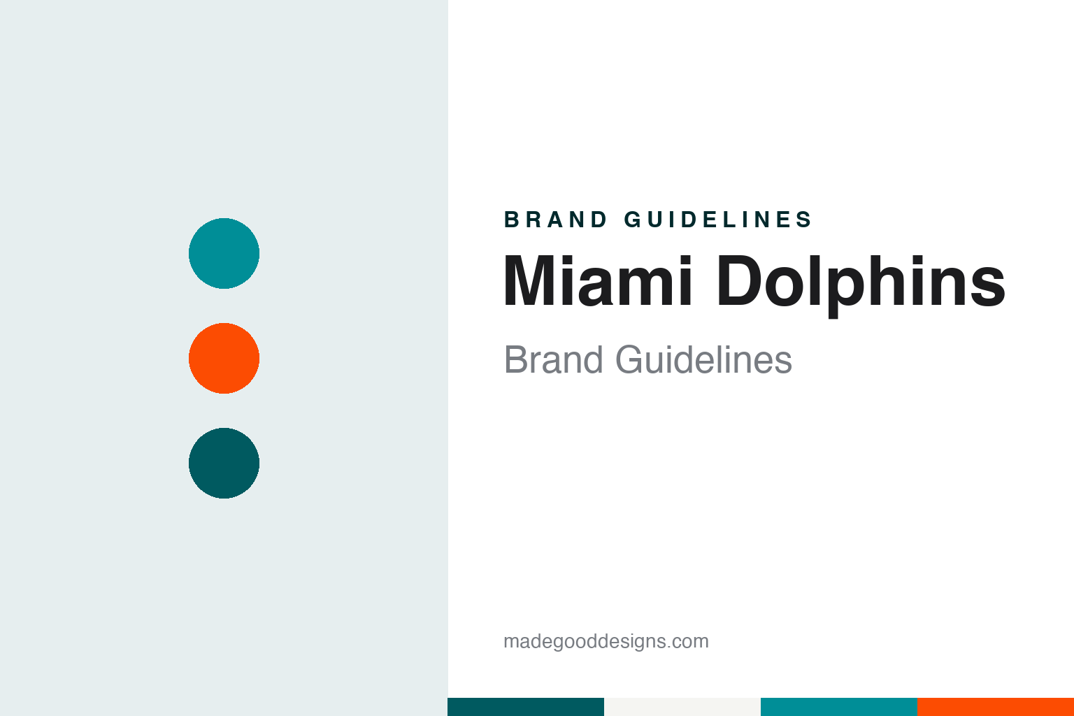 Miami Dolphins brand guidelines — abstract colour discs and material texture (original homage; not a Miami Dolphins product or logo)