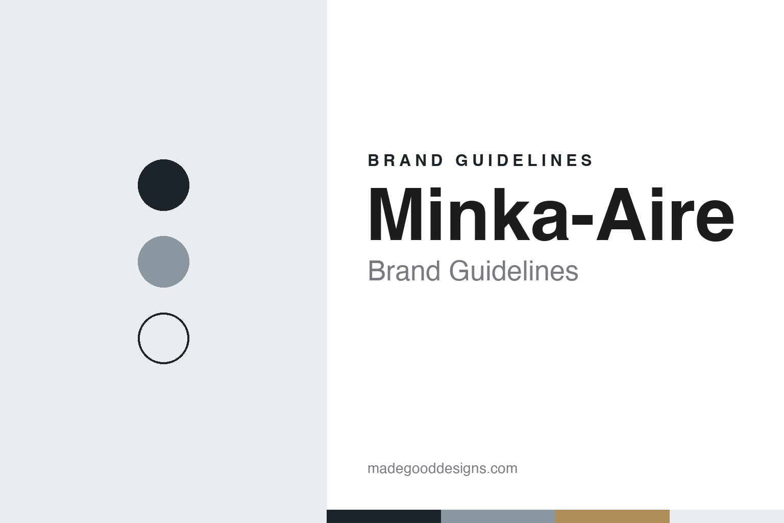 Minka-Aire brand guidelines — abstract colour discs and material texture (original homage; not a Minka-Aire product or logo)