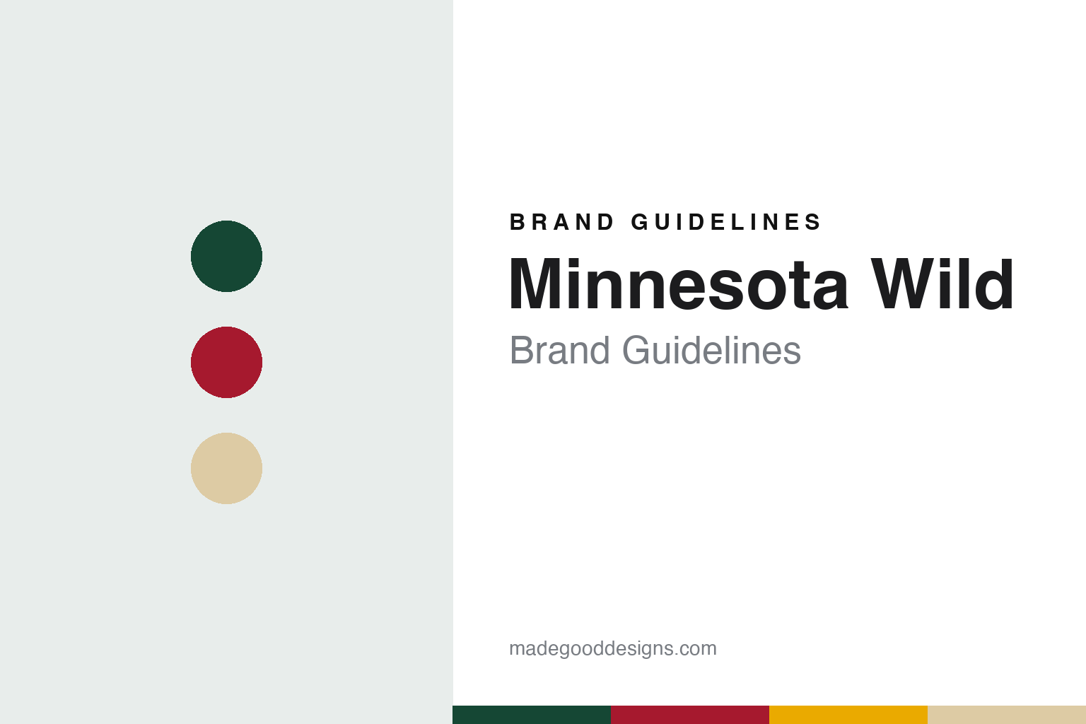 Minnesota Wild brand guidelines — abstract colour discs and material texture (original homage; not a Minnesota Wild product or logo)