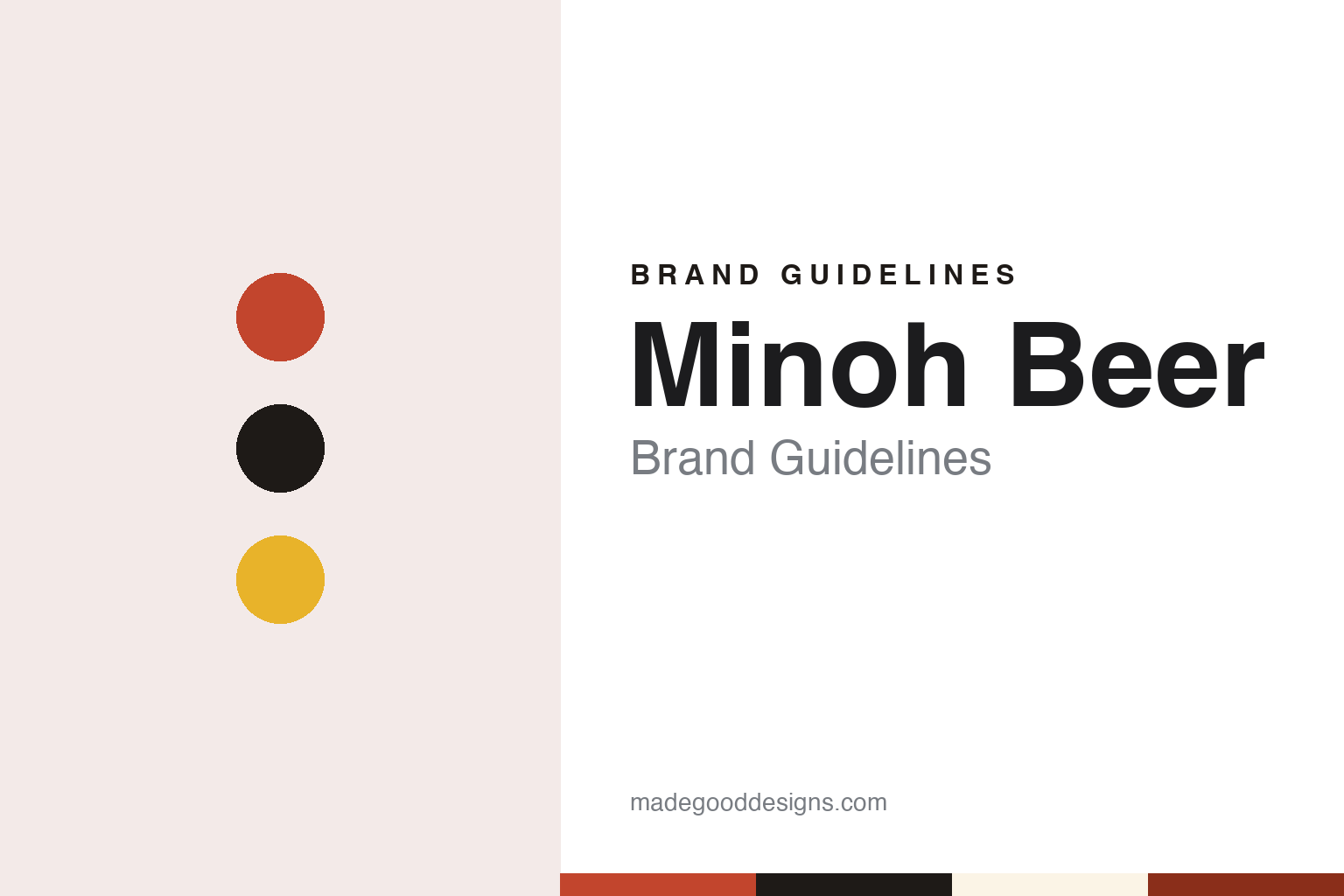 Minoh Beer Brand Guidelines: The Osaka Family Brewery Brewing Since 1997