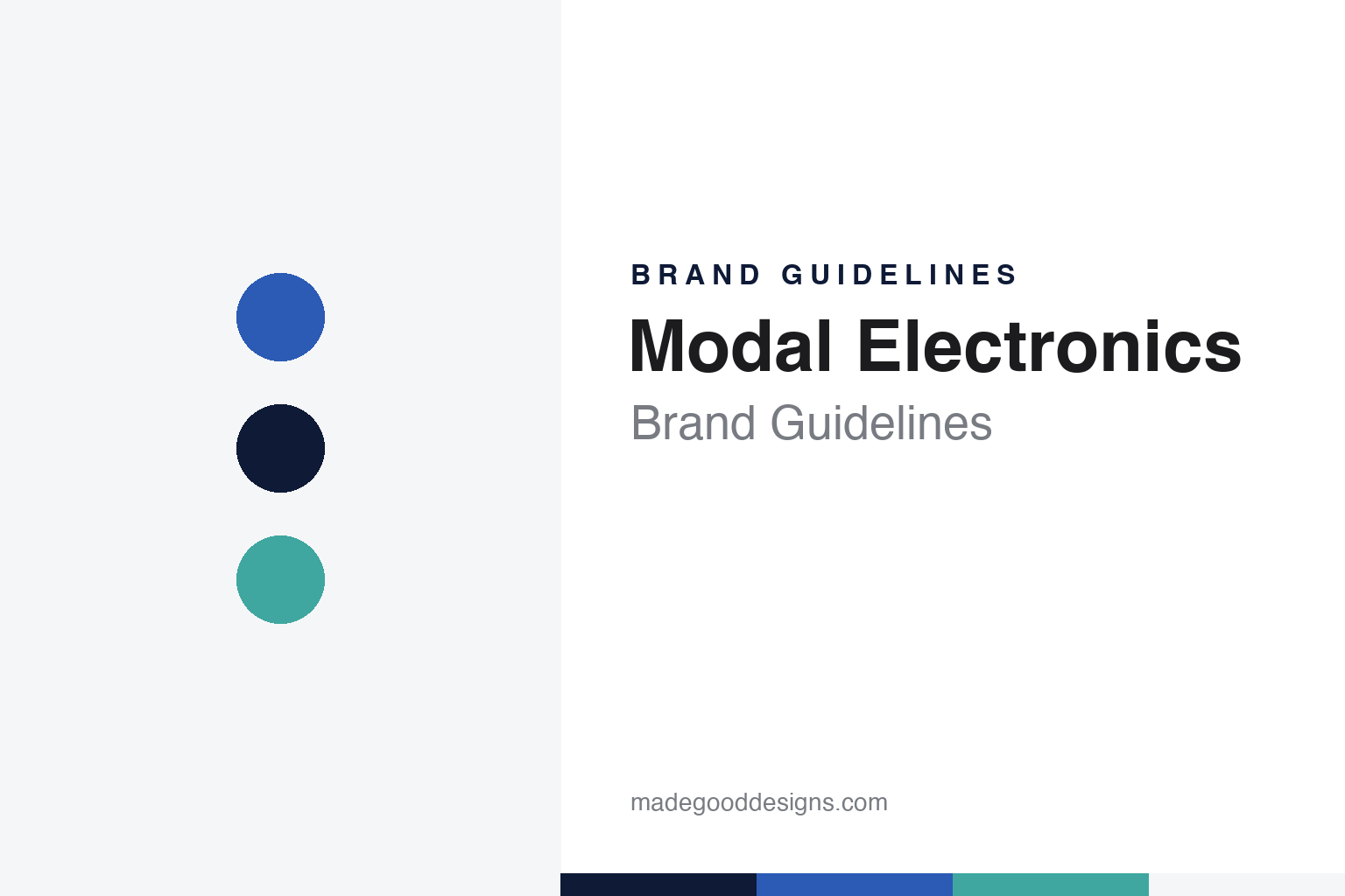 Modal Electronics brand guidelines — abstract colour discs and material texture (original homage; not a Modal Electronics product or logo)