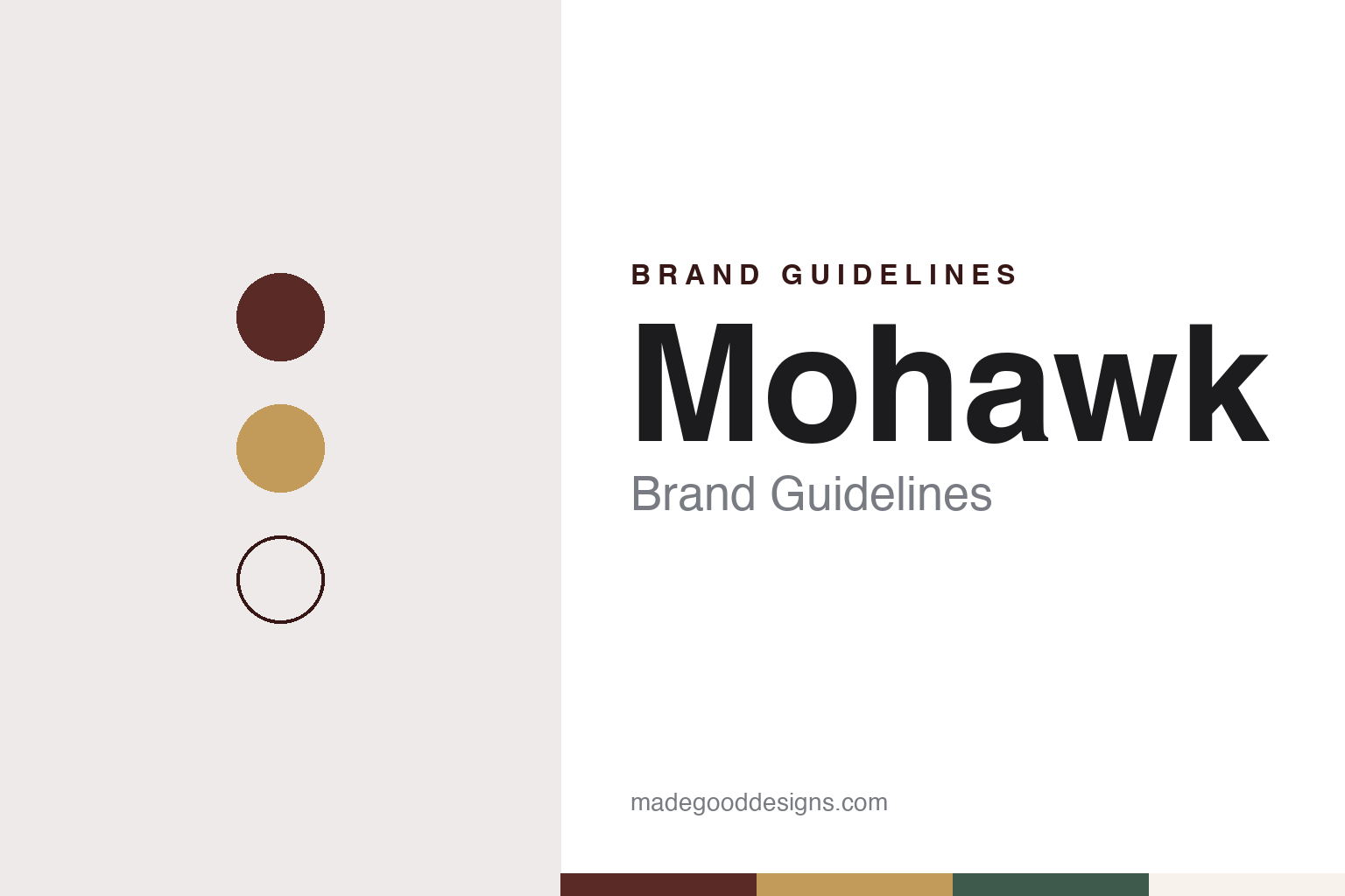 Mohawk brand guidelines — abstract colour discs and material texture (original homage; not a Mohawk product or logo)