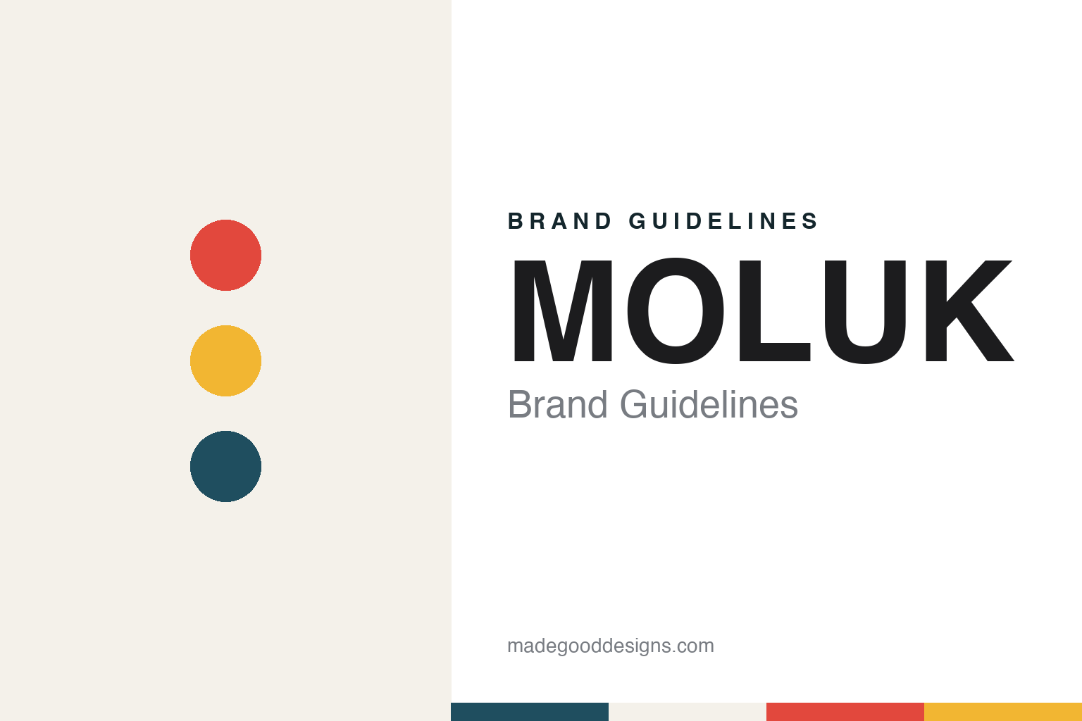 MOLUK brand guidelines — abstract colour discs and material texture (original homage; not a MOLUK product or logo)