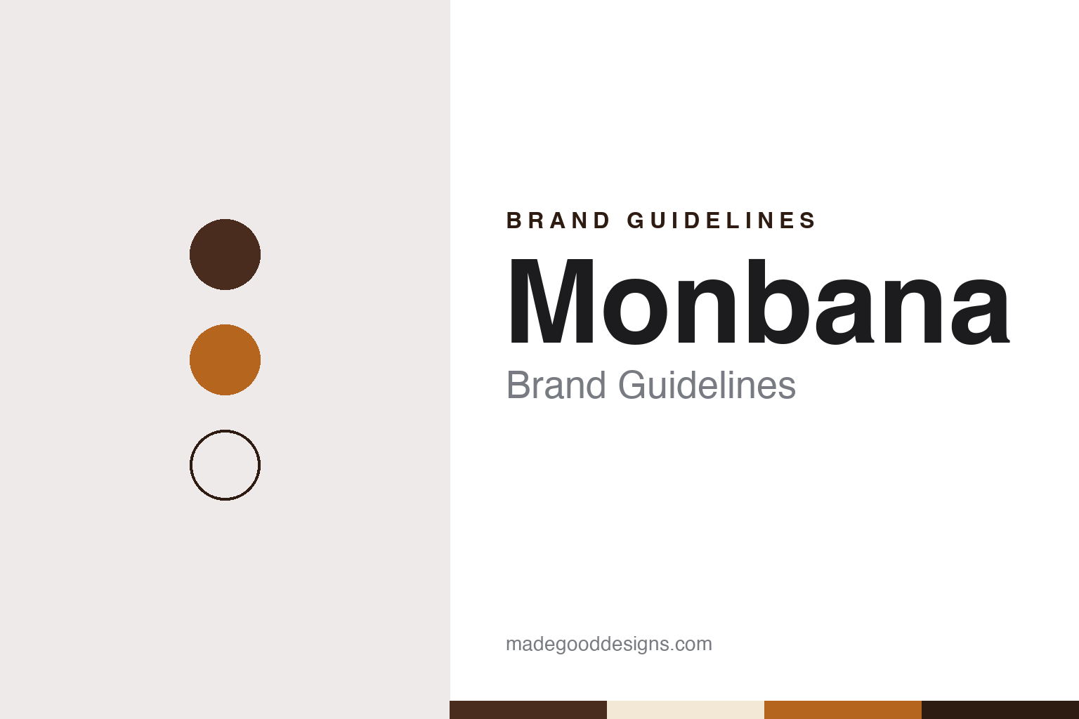 Monbana brand guidelines — abstract colour discs and material texture (original homage; not a Monbana product or logo)