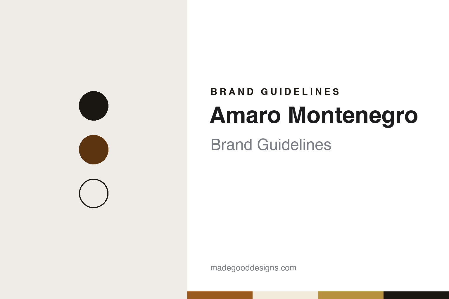 Amaro Montenegro brand guidelines — abstract colour discs and material texture (original homage; not a Amaro Montenegro product or logo)