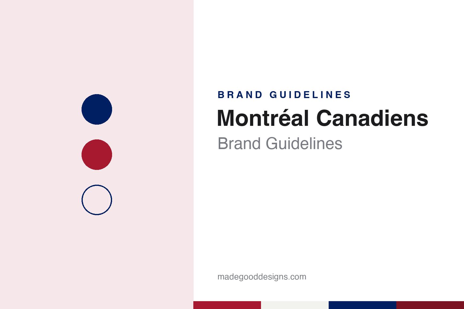 Montréal Canadiens Brand Guidelines: Club de hockey Canadien & the CH