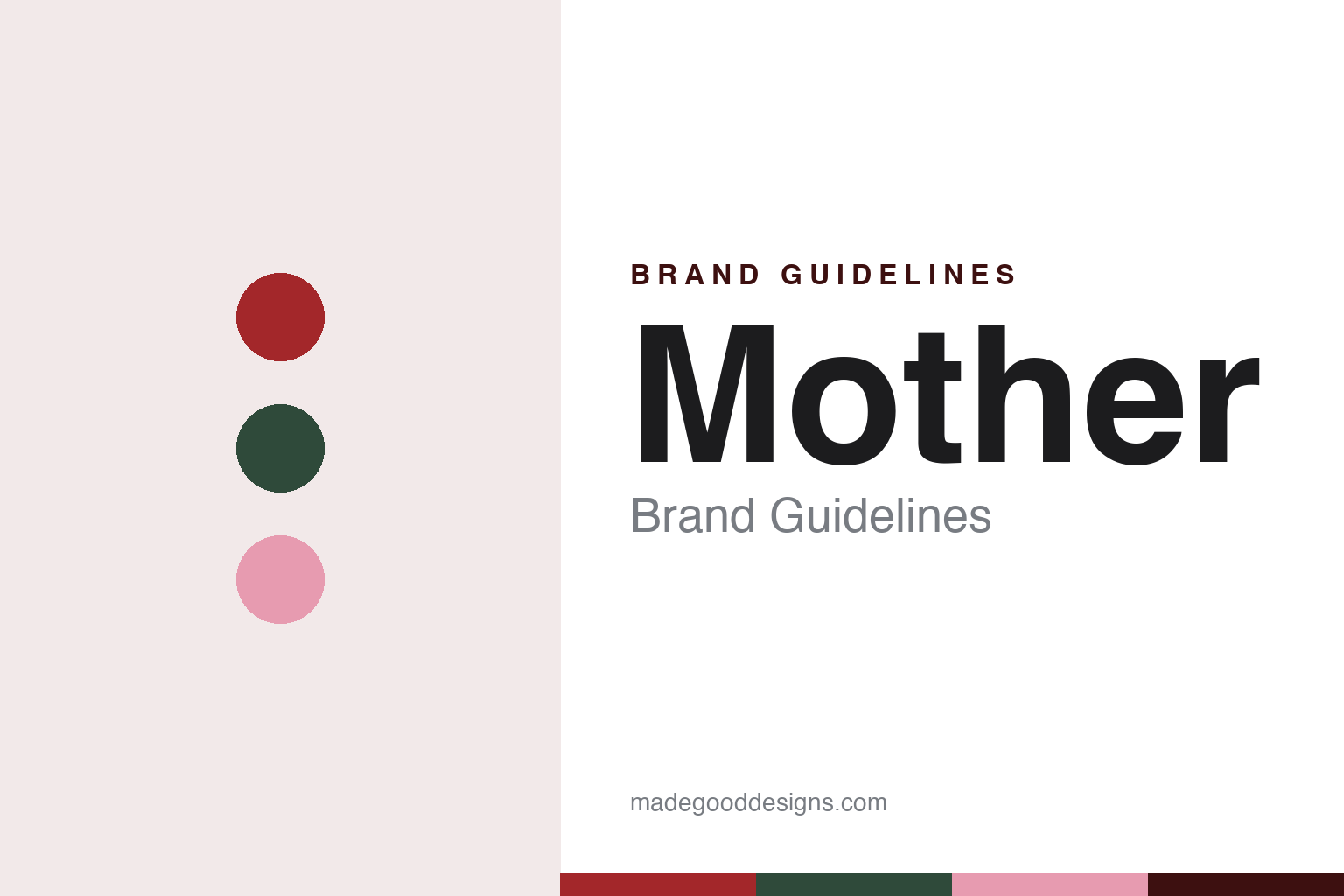 Mother Brand Guidelines: A Kitchen Table, a Biscuit Building and Red Curtains