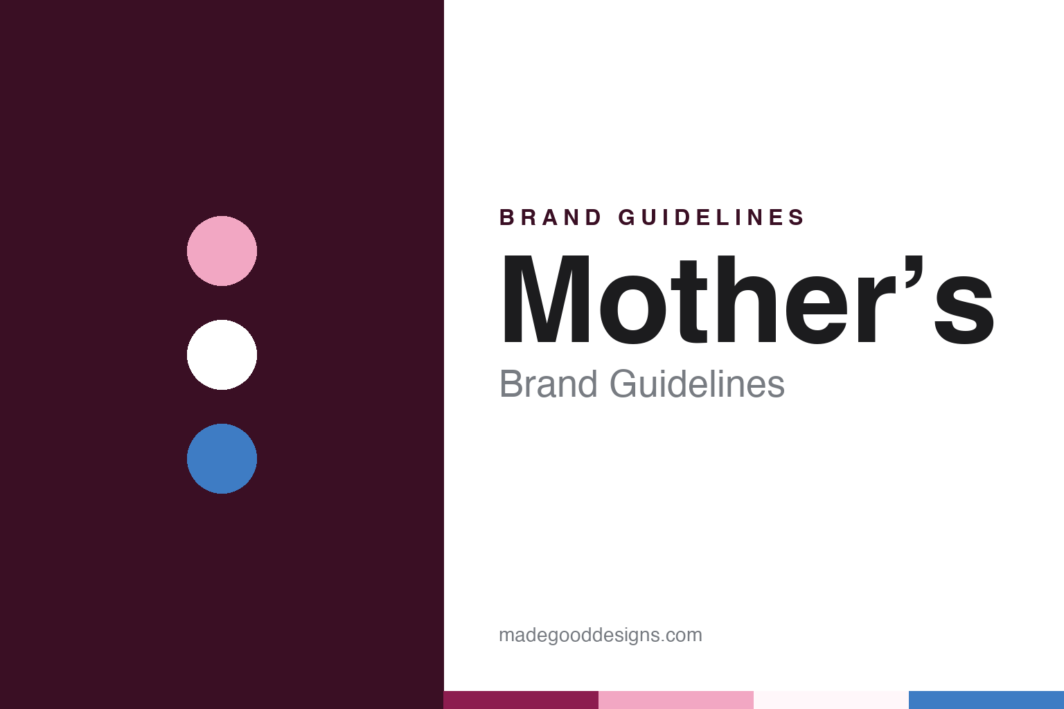 Mother’s brand guidelines — abstract colour discs and material texture (original homage; not a Mother’s product or logo)