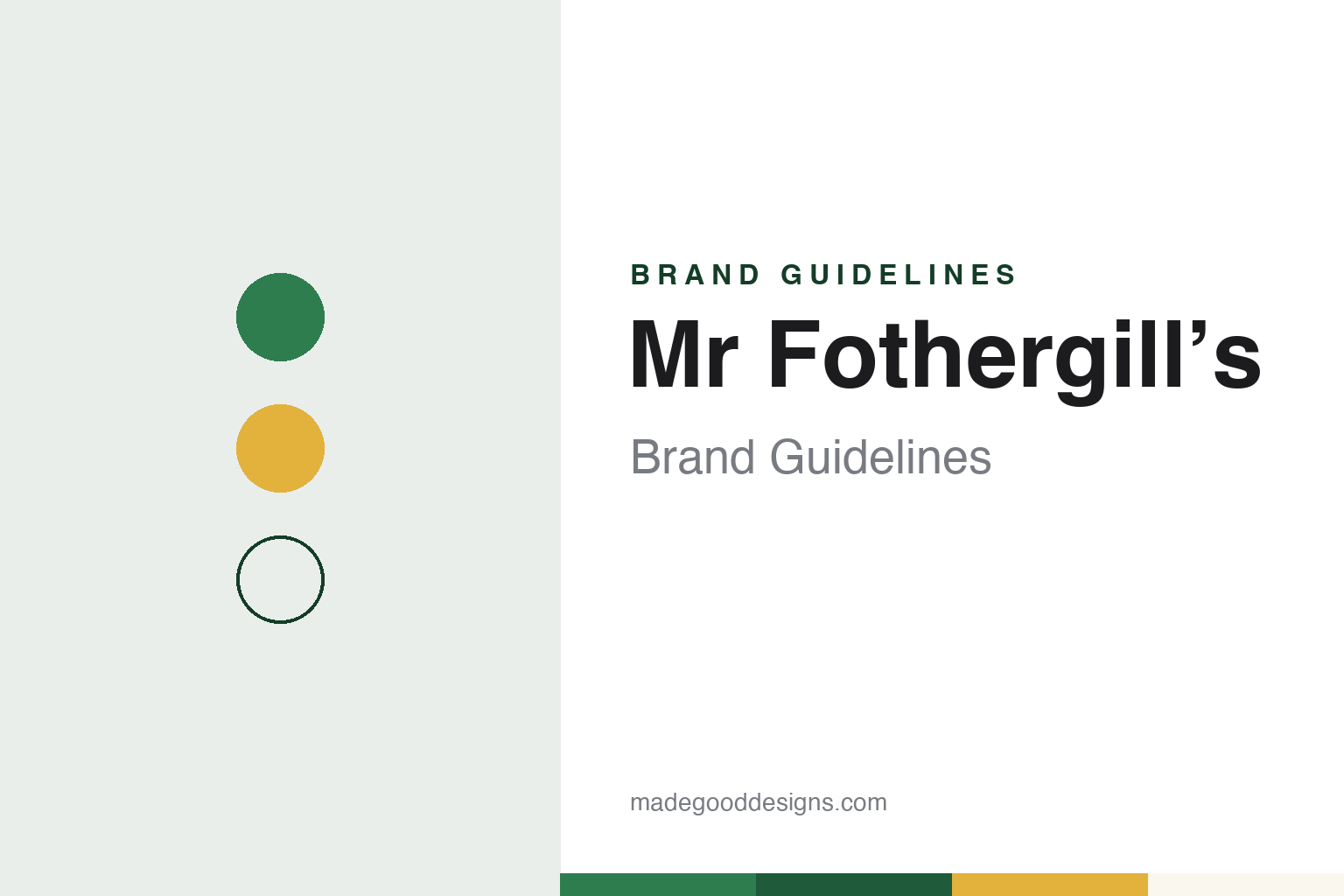 Mr Fothergill’s Brand Guidelines: The Suffolk Seed House Founded in 1978
