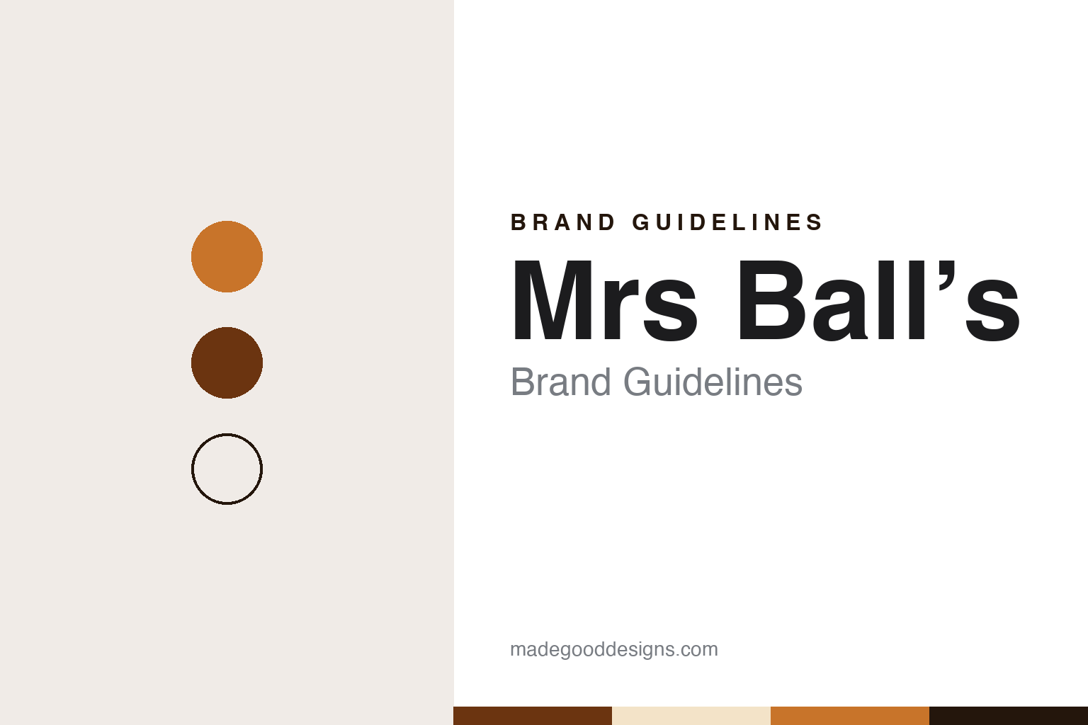 Mrs Ball’s brand guidelines — abstract colour discs and material texture (original homage; not a Mrs Ball’s product or logo)