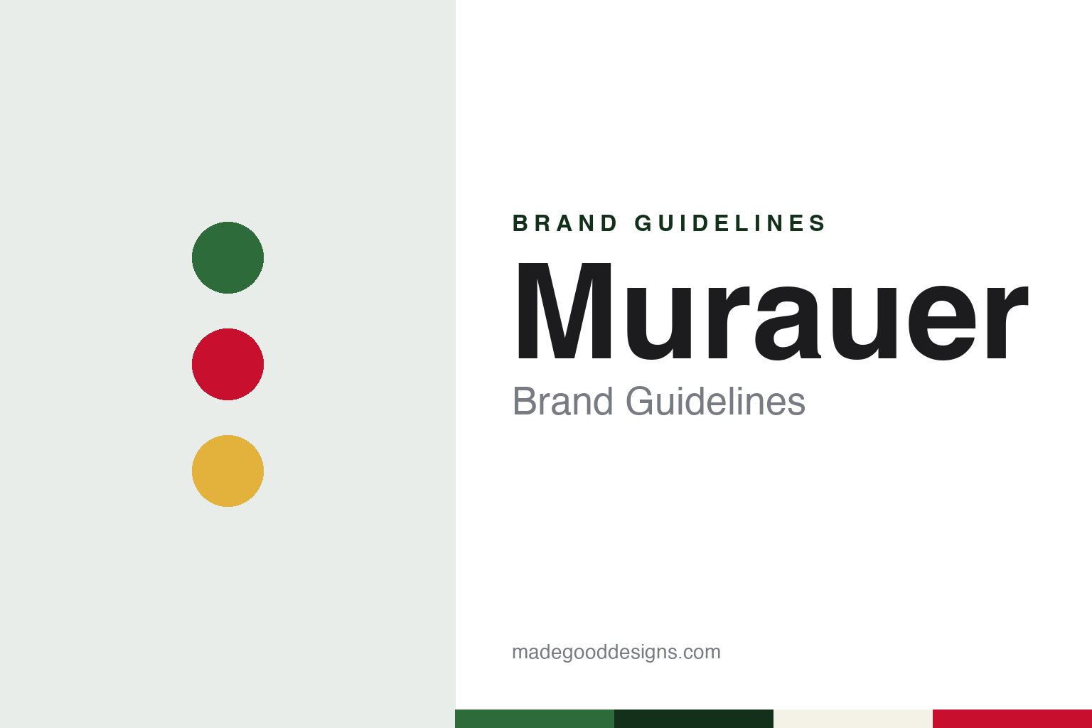 Murauer brand guidelines — abstract colour discs and material texture (original homage; not a Murauer product or logo)