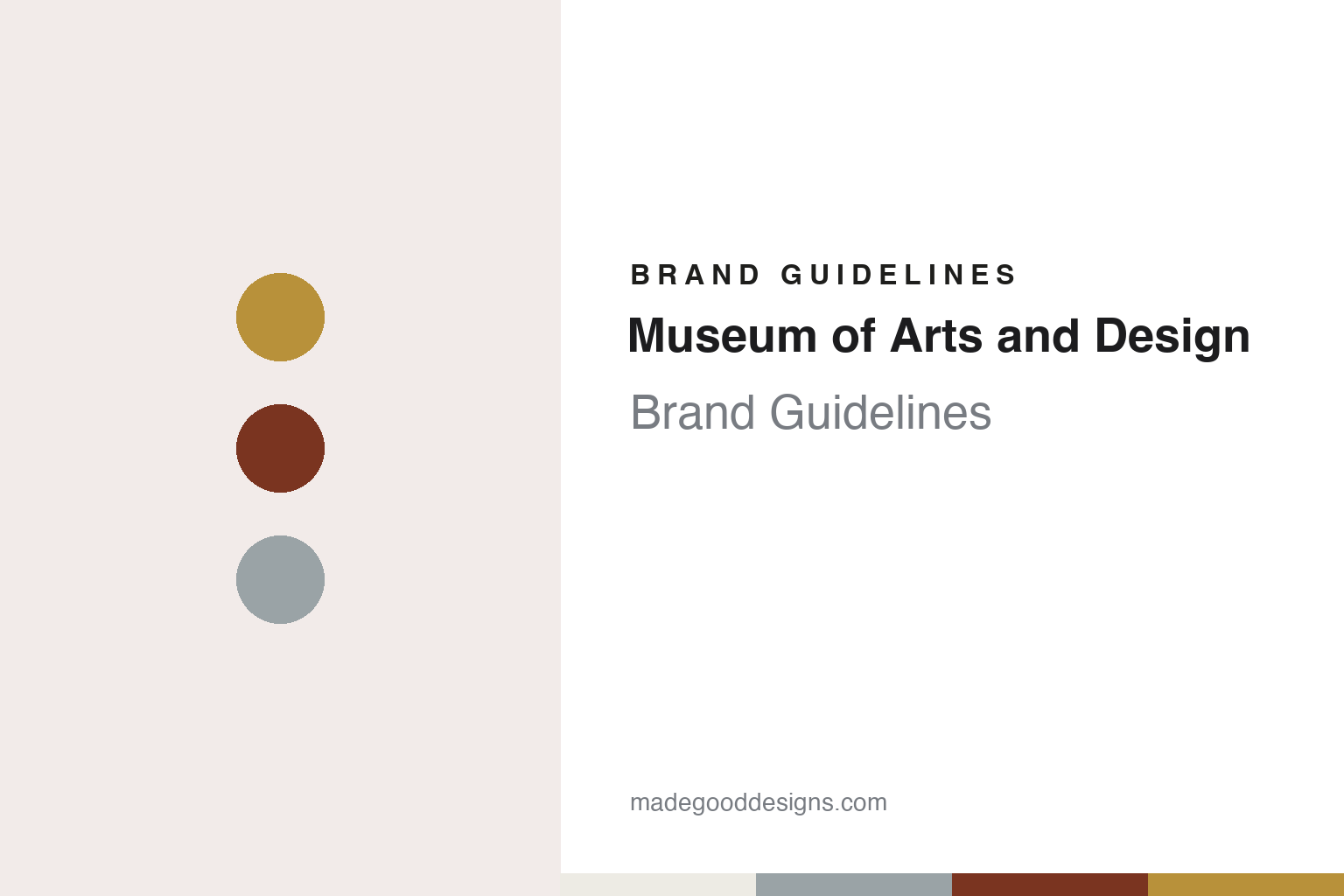 Museum of Arts and Design Brand Guidelines: A 1956 Crafts Museum, Columbus Circle and a MAD of Squares and Circles