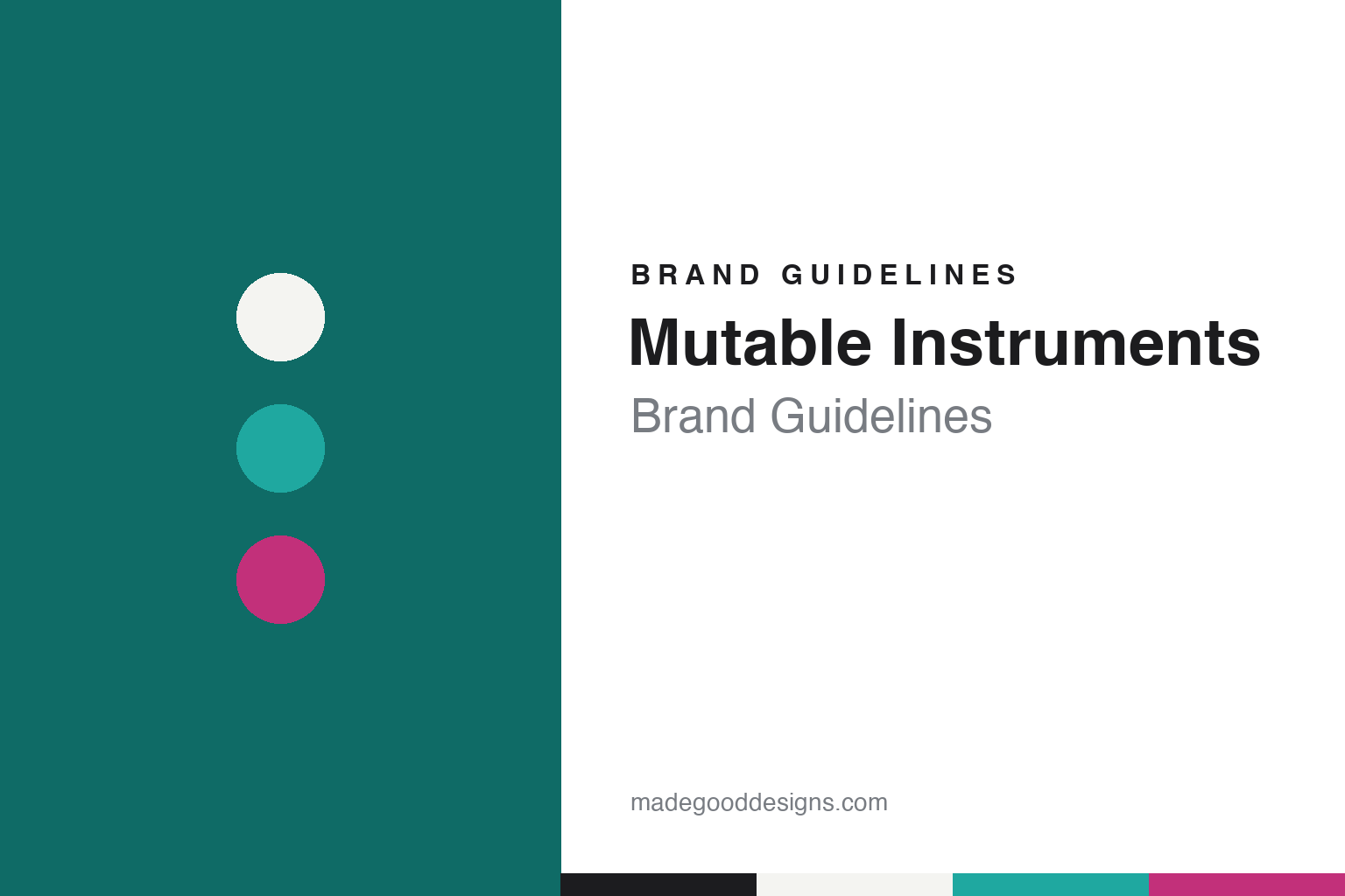 Mutable Instruments brand guidelines — abstract colour discs and material texture (original homage; not a Mutable Instruments product or logo)