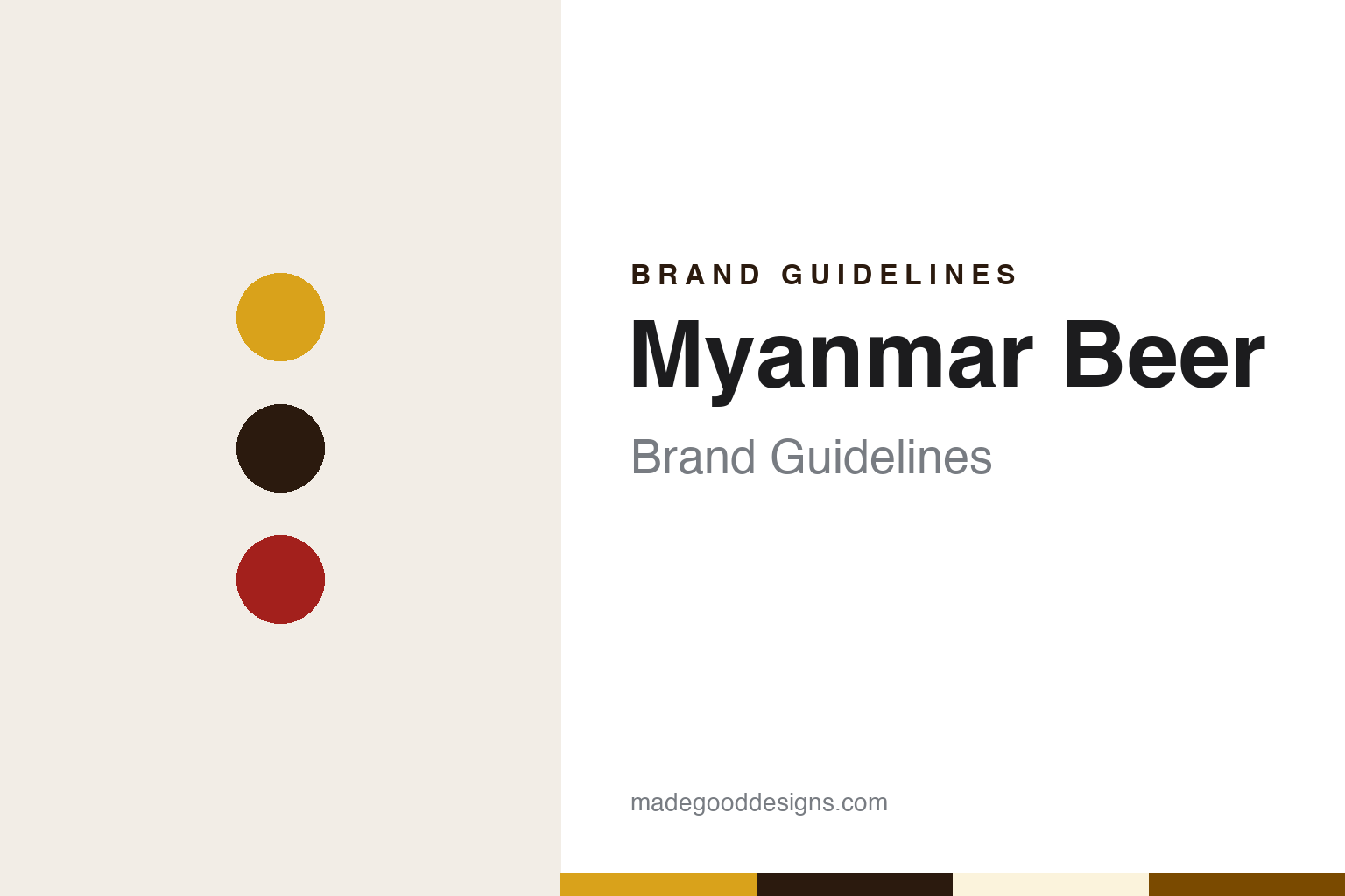 Myanmar Beer brand guidelines — abstract colour discs and material texture (original homage; not a Myanmar Beer product or logo)
