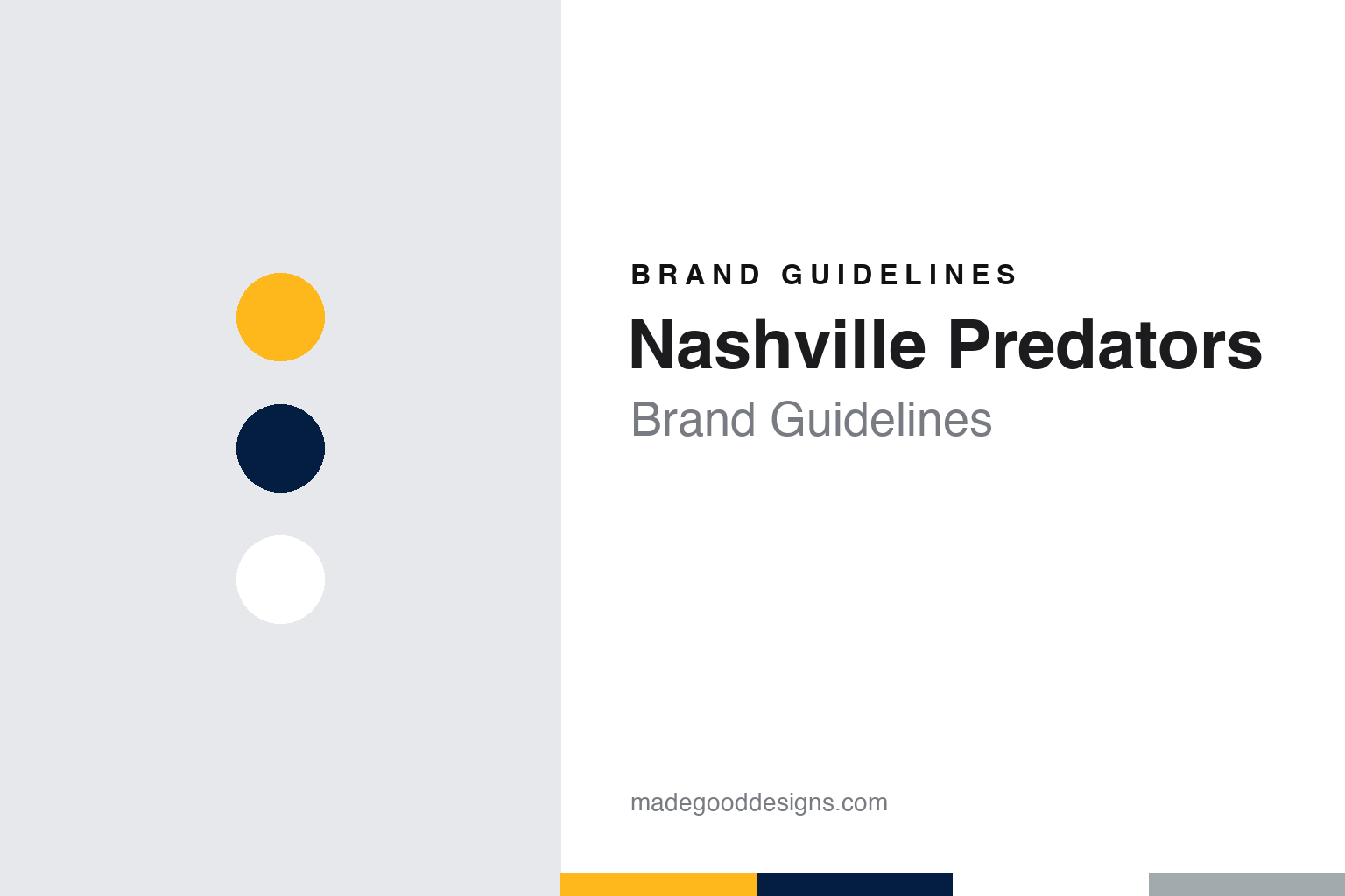 Nashville Predators Brand Guidelines: A Sabre-Toothed Cat From 1971, Gold Since 2011 & Smashville