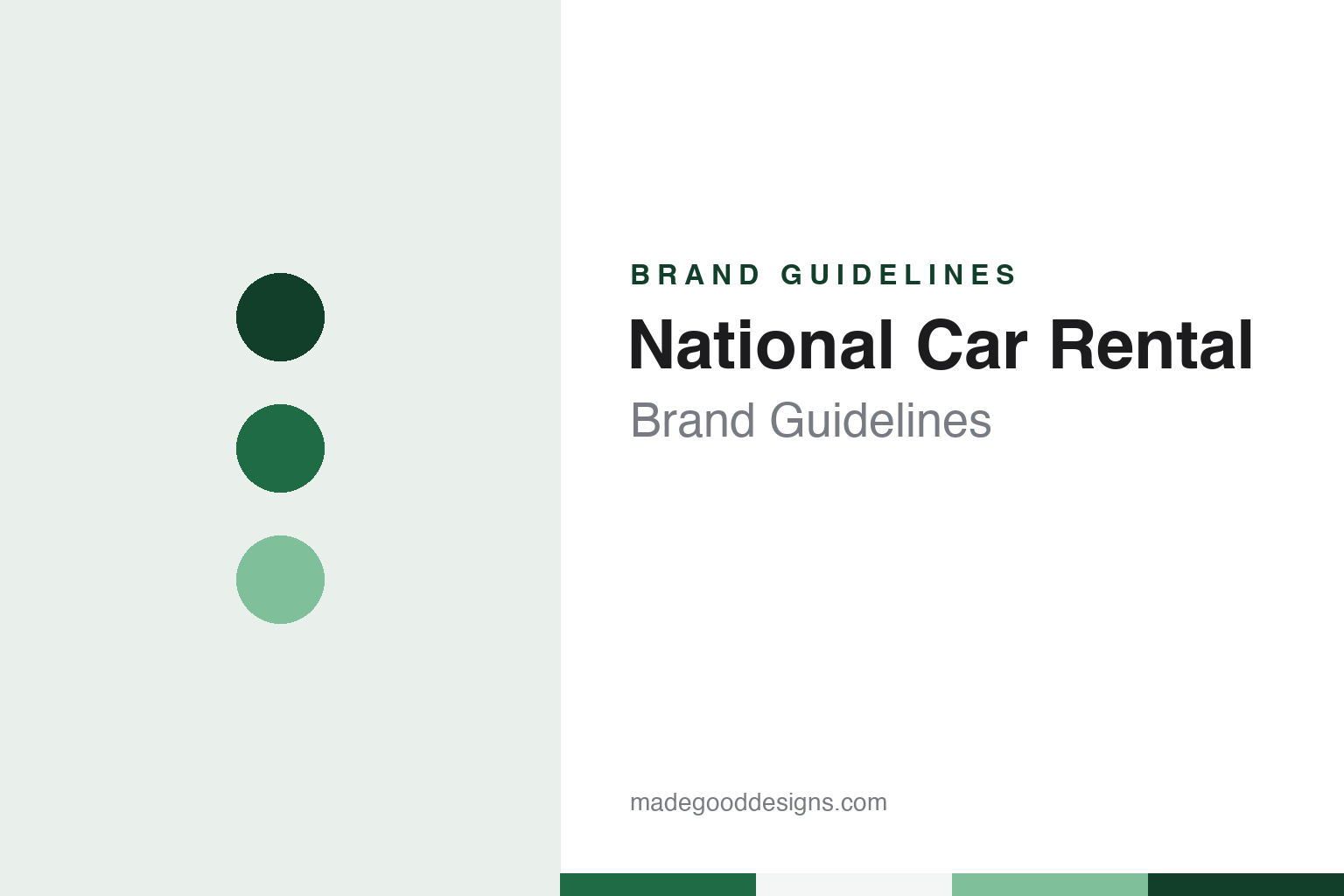 National Car Rental brand guidelines — abstract colour discs and material texture (original homage; not a National Car Rental product or logo)