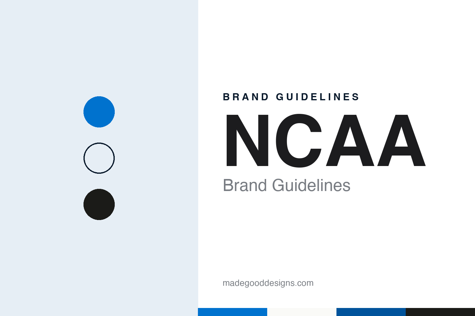 NCAA brand guidelines — abstract colour discs and material texture (original homage; not a NCAA product or logo)