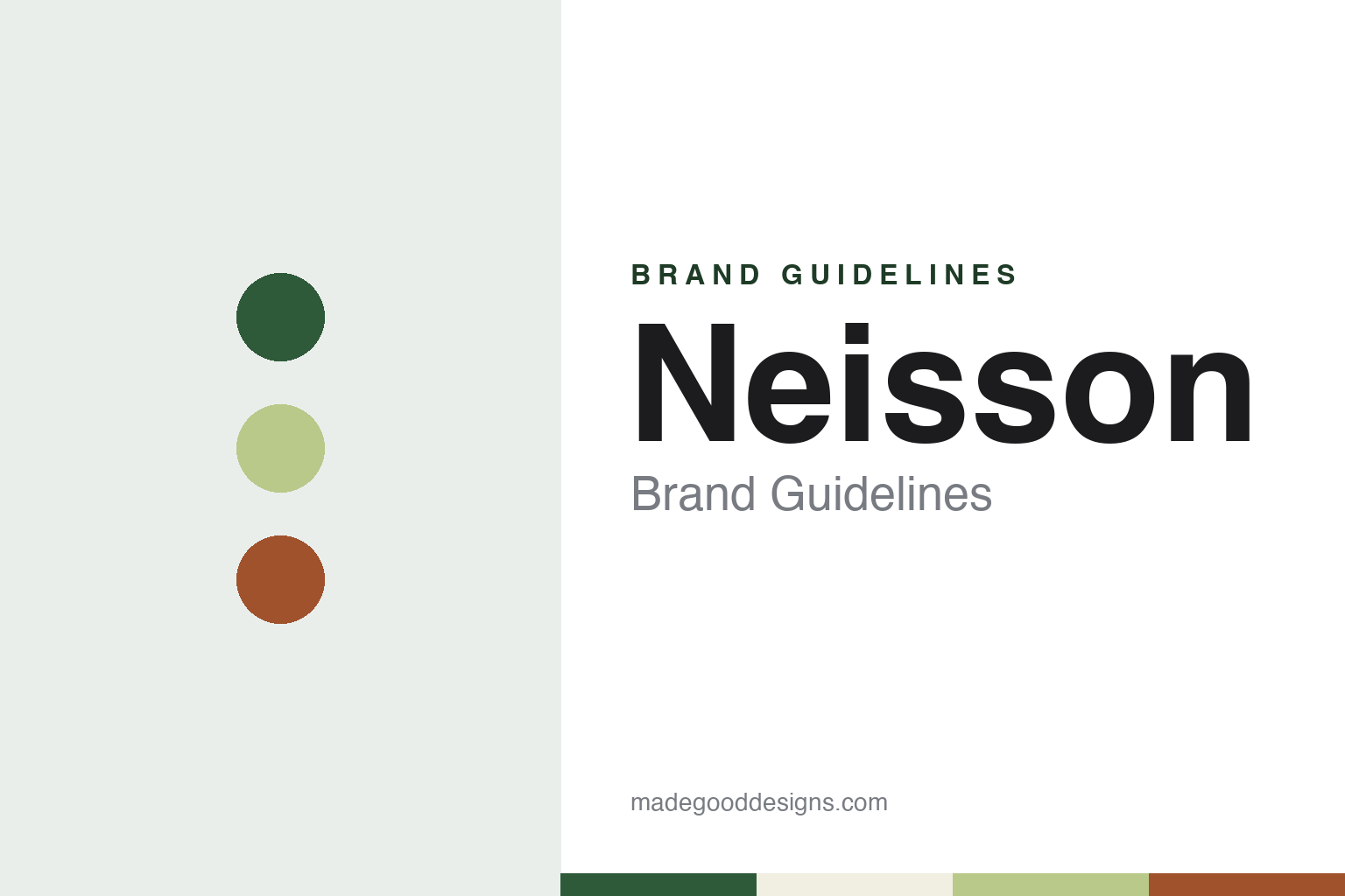 Neisson brand guidelines — abstract colour discs and material texture (original homage; not a Neisson product or logo)