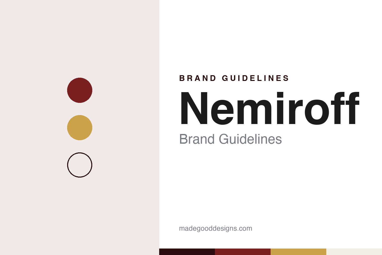 Nemiroff Brand Guidelines: The Vodka From Nemyriv, Ukraine