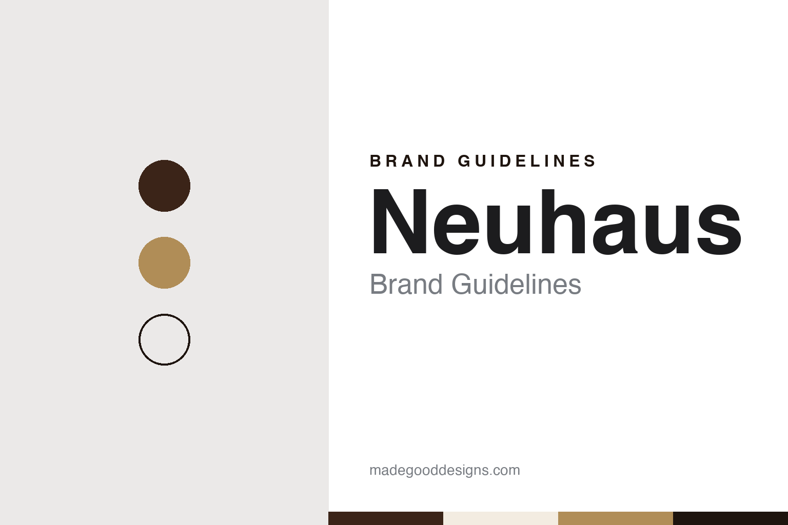 Neuhaus brand guidelines — abstract colour discs and material texture (original homage; not a Neuhaus product or logo)