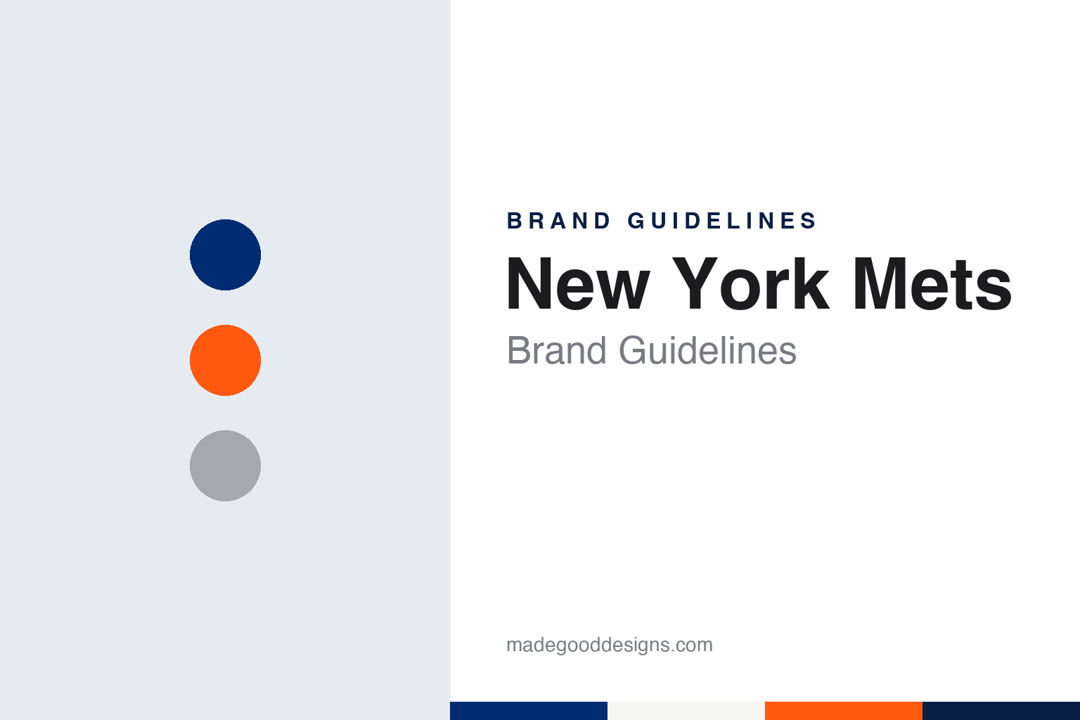 New York Mets brand guidelines — abstract colour discs and material texture (original homage; not a New York Mets product or logo)