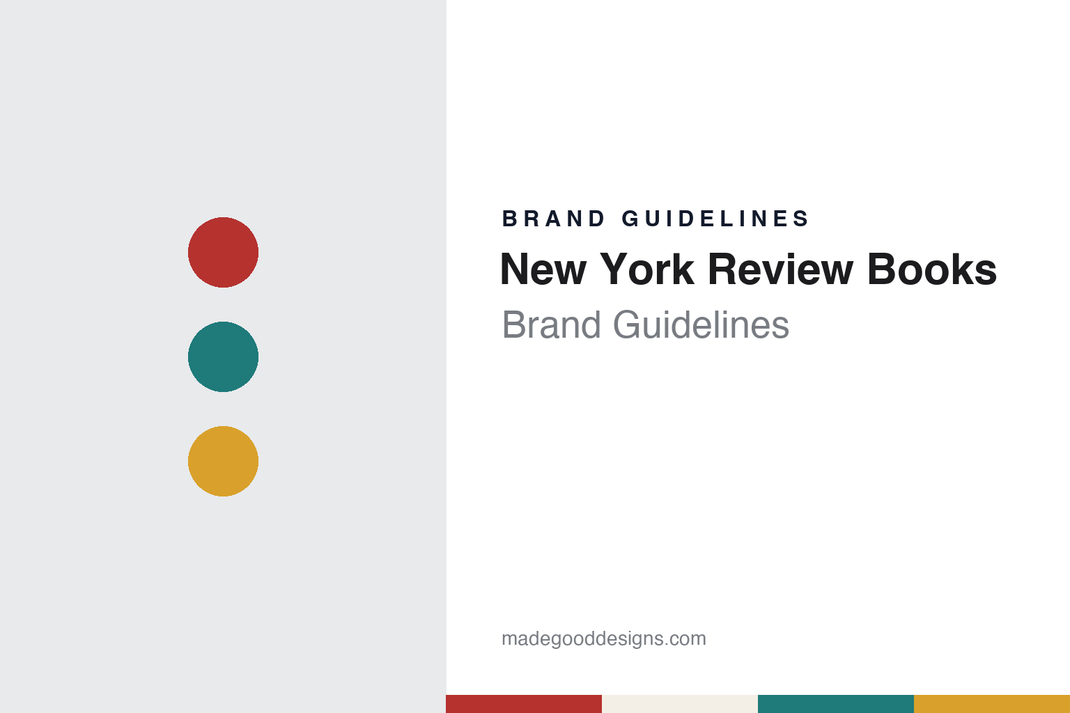 New York Review Books Brand Guidelines: A Magazine’s Book Arm, Katy Homans’ Title Box and Coloured Spines
