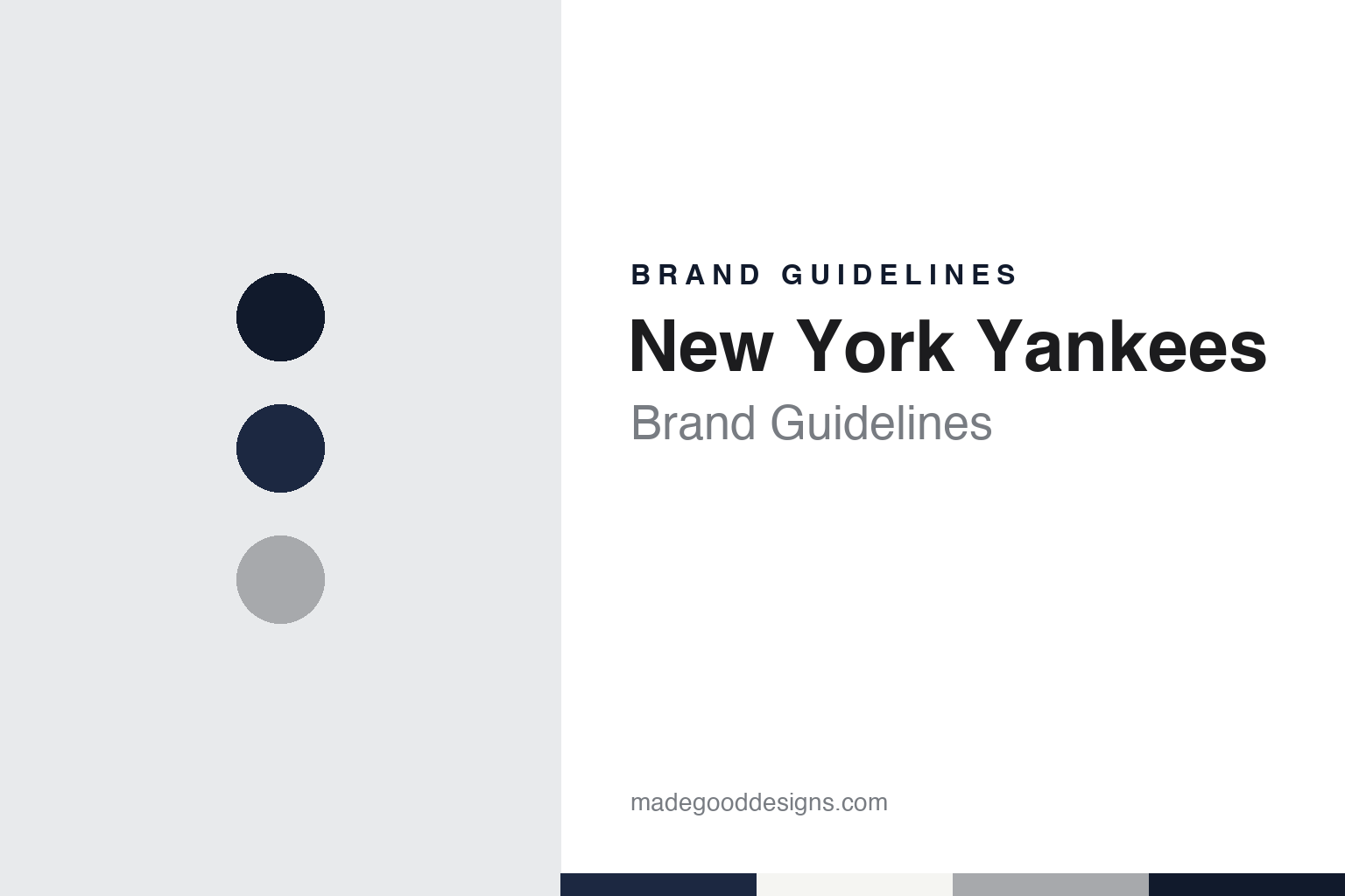 New York Yankees brand guidelines — abstract colour discs and material texture (original homage; not a New York Yankees product or logo)