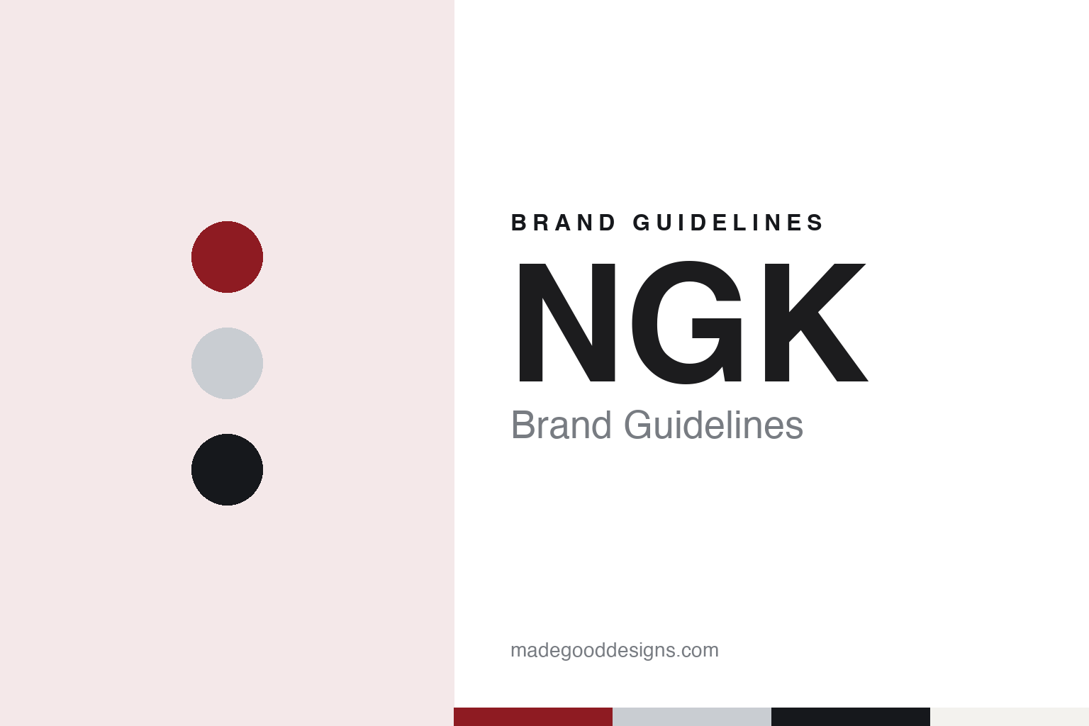 NGK brand guidelines — abstract colour discs and material texture (original homage; not a NGK product or logo)