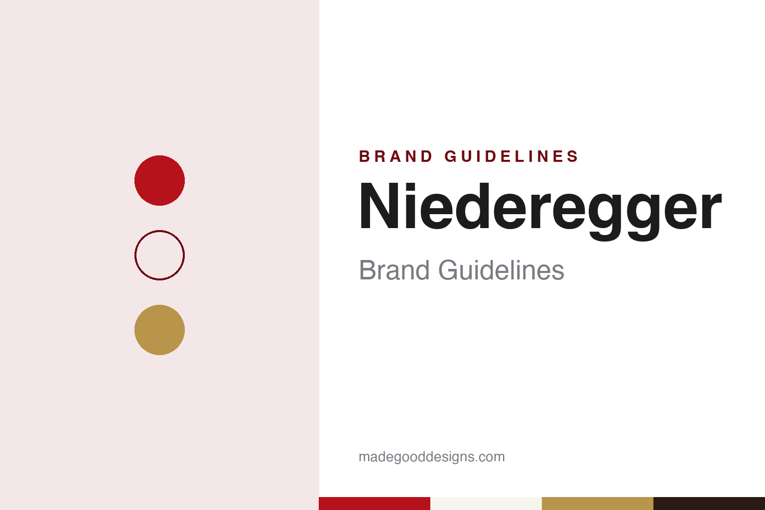Niederegger brand guidelines — abstract colour discs and material texture (original homage; not a Niederegger product or logo)
