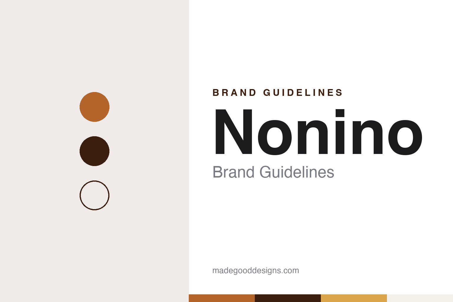 Nonino brand guidelines — abstract colour discs and material texture (original homage; not a Nonino product or logo)