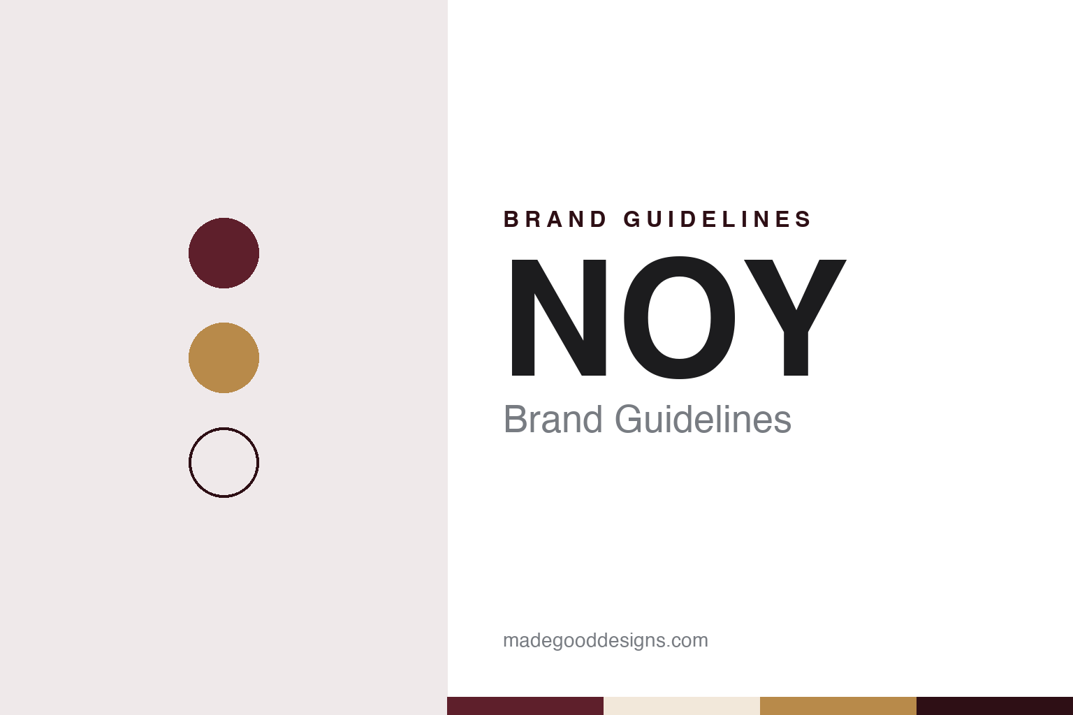 NOY brand guidelines — abstract colour discs and material texture (original homage; not a NOY product or logo)
