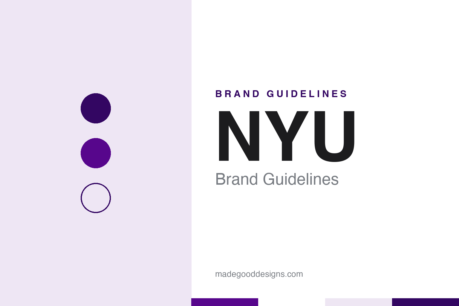 NYU brand guidelines — abstract colour discs and material texture (original homage; not a NYU product or logo)