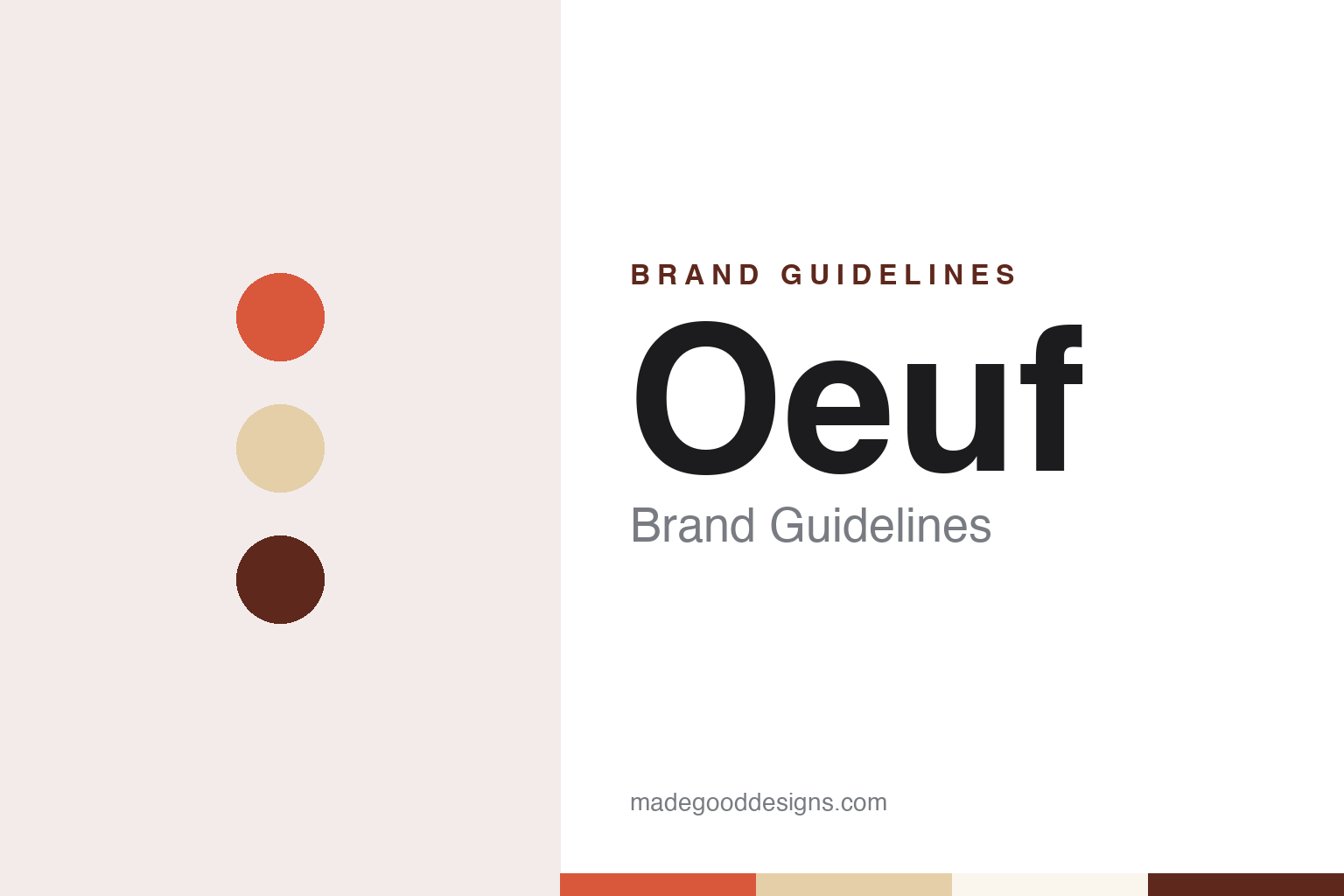 Oeuf brand guidelines — abstract colour discs and material texture (original homage; not a Oeuf product or logo)