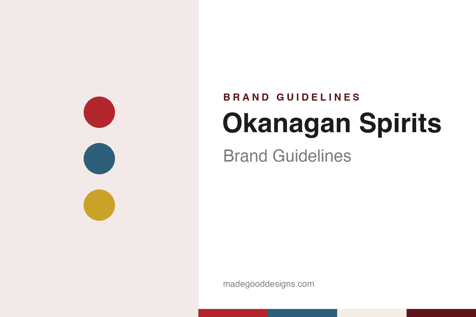 Okanagan Spirits Brand Guidelines: The Vernon Fruit-and-Grain Distillery Making Spirits Since 2004