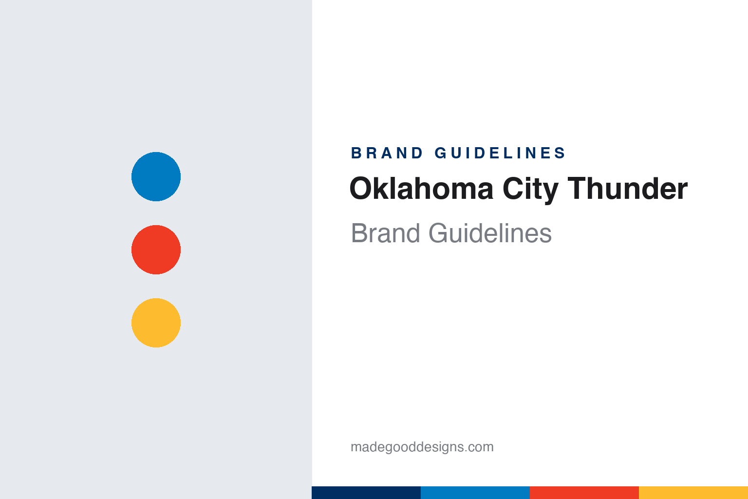 Oklahoma City Thunder brand guidelines — abstract colour discs and material texture (original homage; not a Oklahoma City Thunder product or logo)