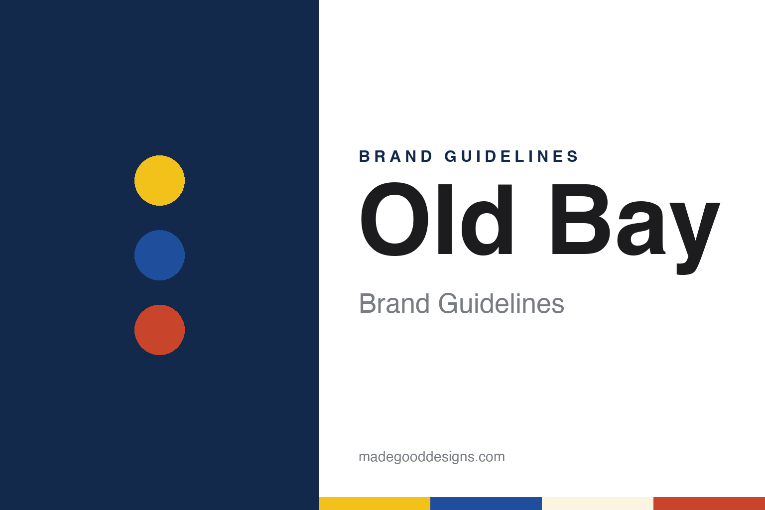 Old Bay brand guidelines — abstract colour discs and material texture (original homage; not a Old Bay product or logo)